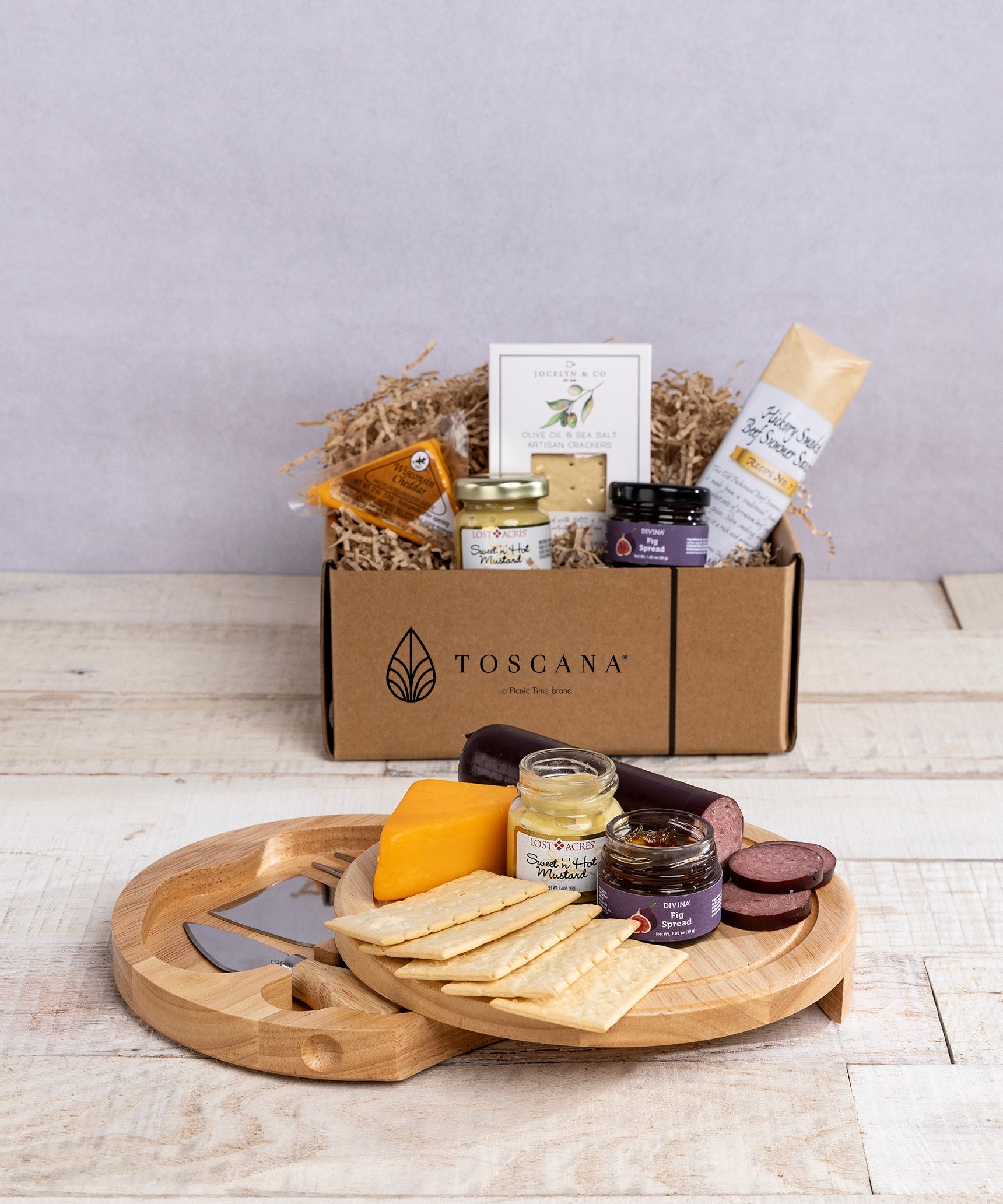 Brie Cheese Board with Gourmet Gift Pack