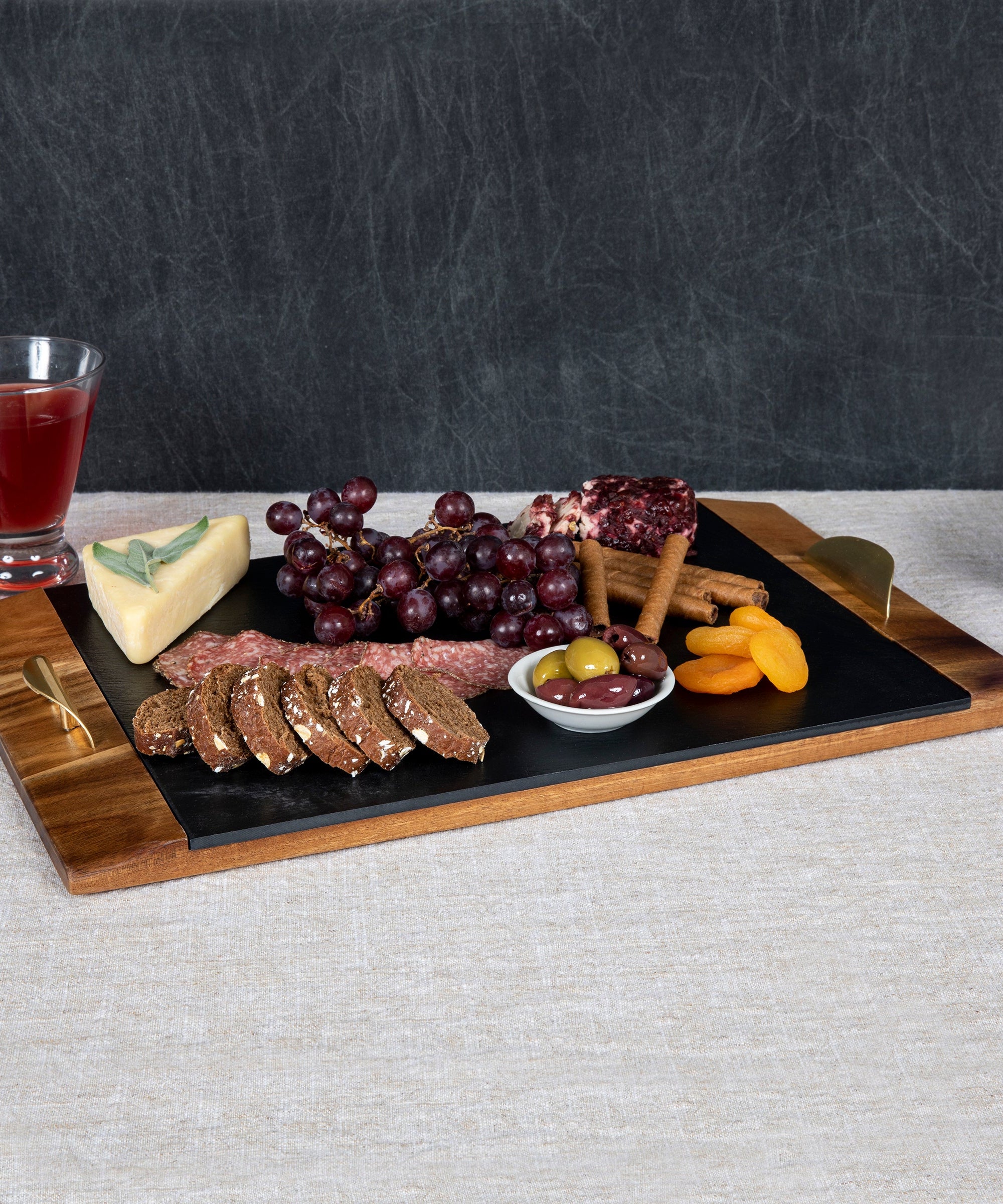 Covina Acacia and Slate Serving Tray