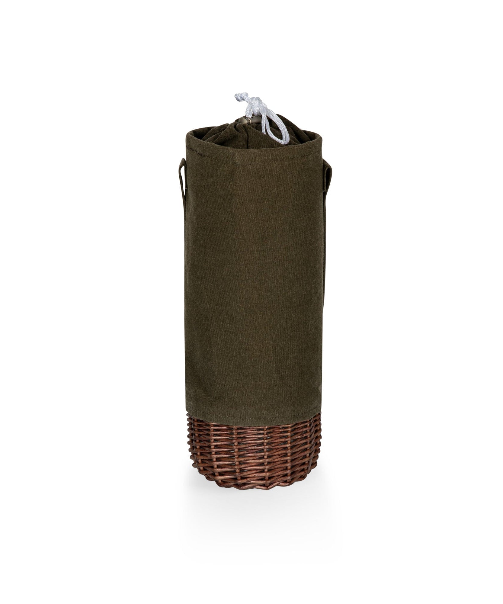 Malbec Insulated Canvas and Willow Wine Bottle Basket