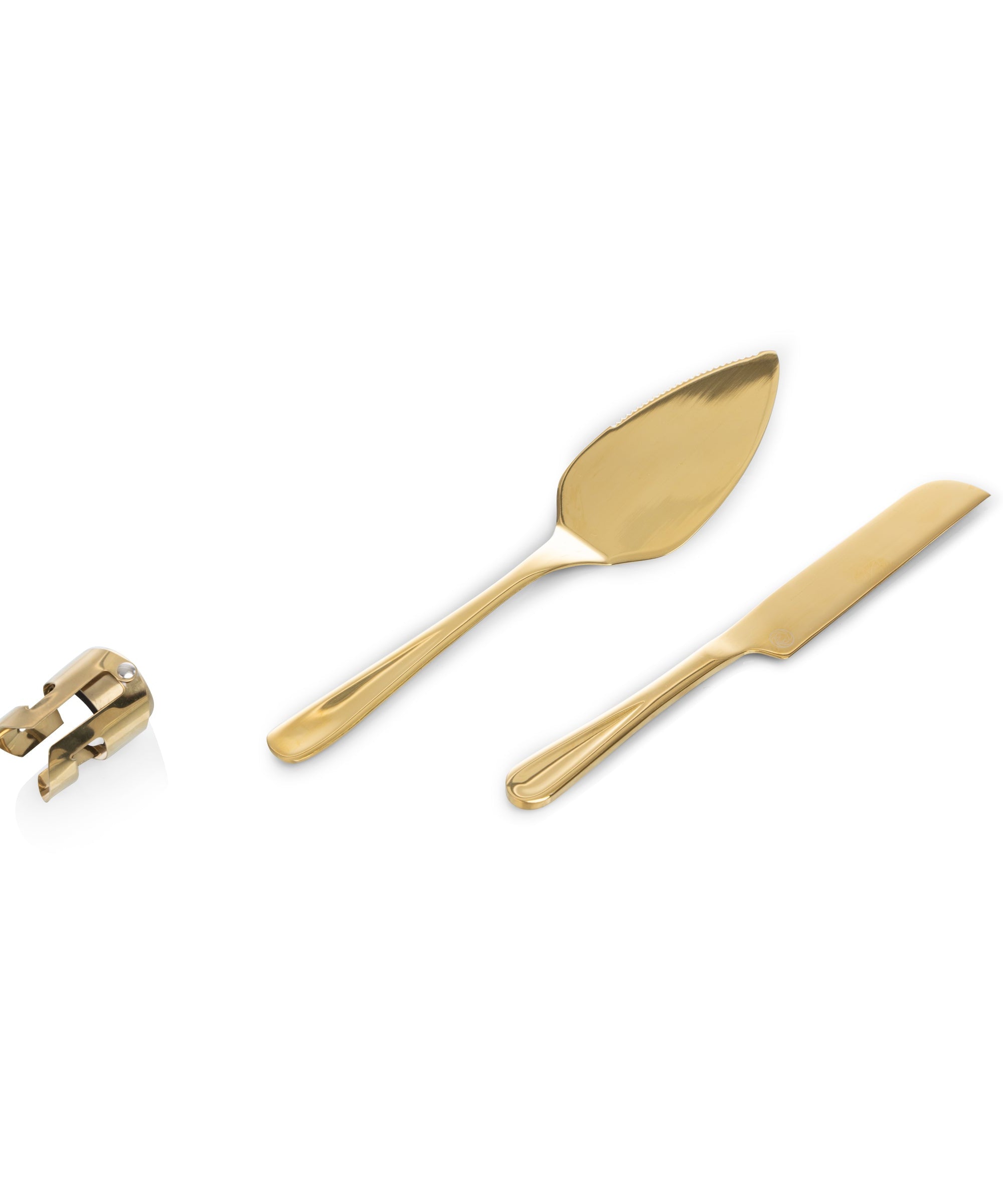 Arbane Champagne Glass Set with Cake Knife