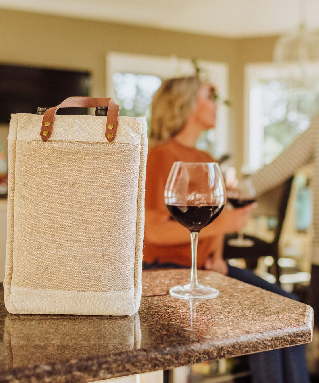 Pinot Jute 2 Bottle Insulated Wine Bag