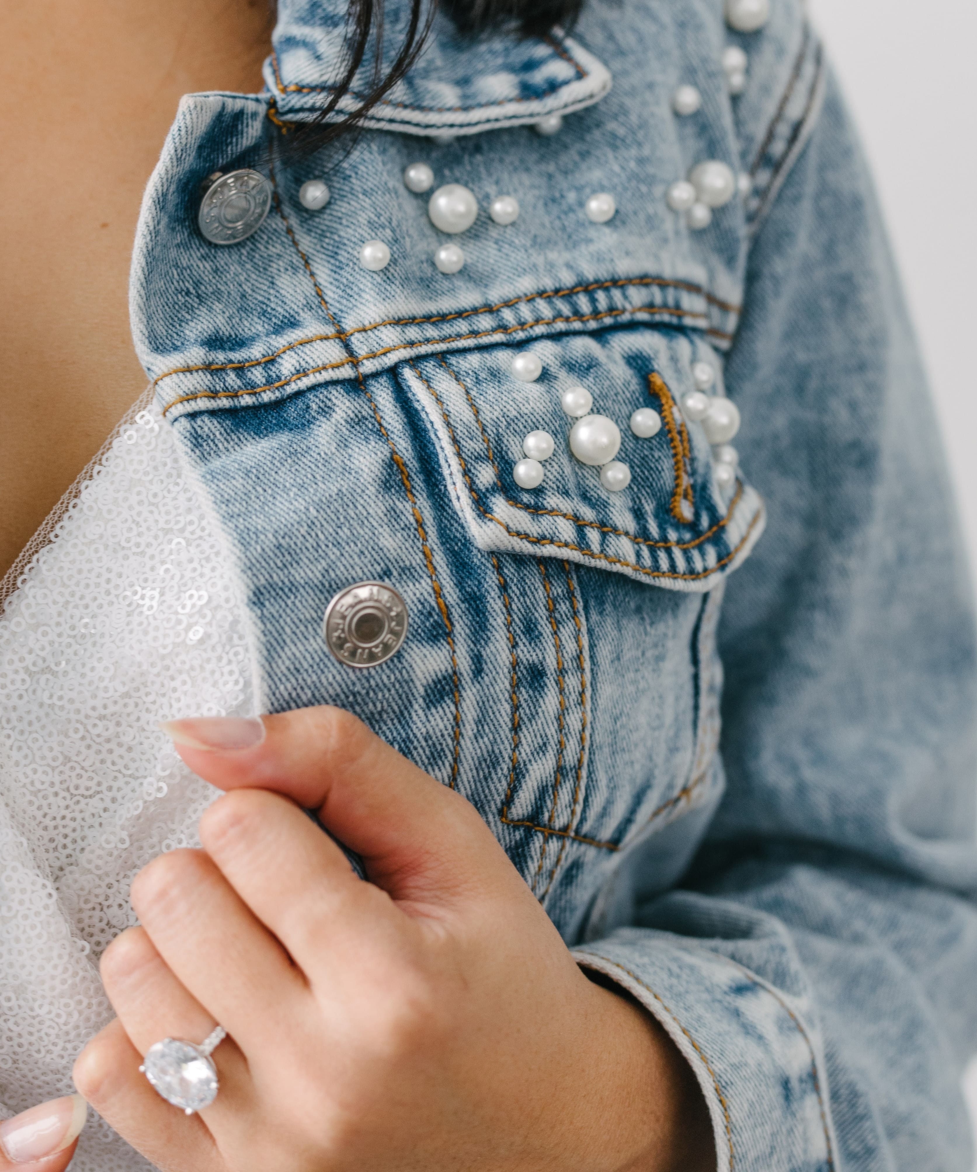 Embroidered Denim Jacket - Wifey