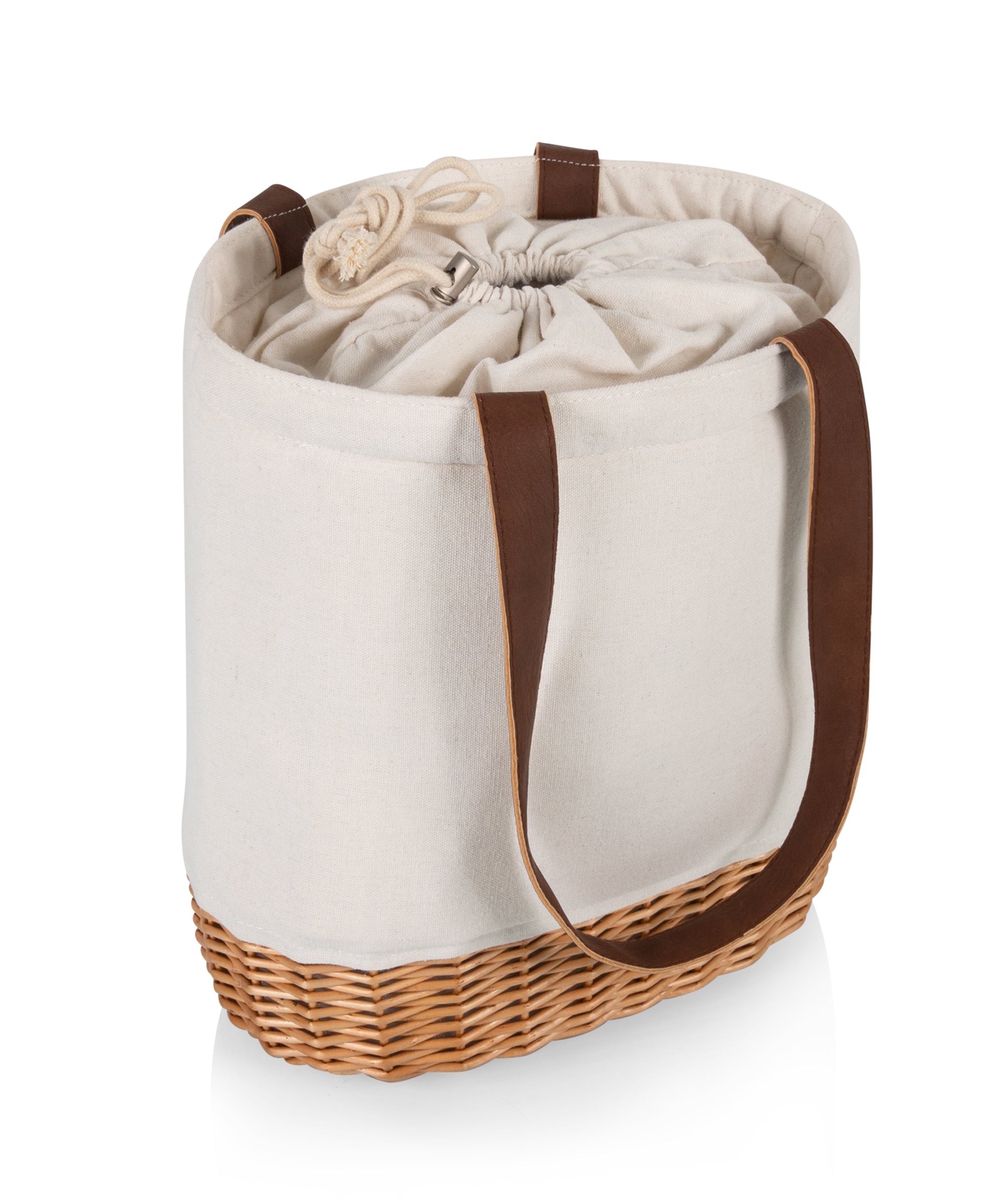 Pico Willow and Canvas Lunch Basket