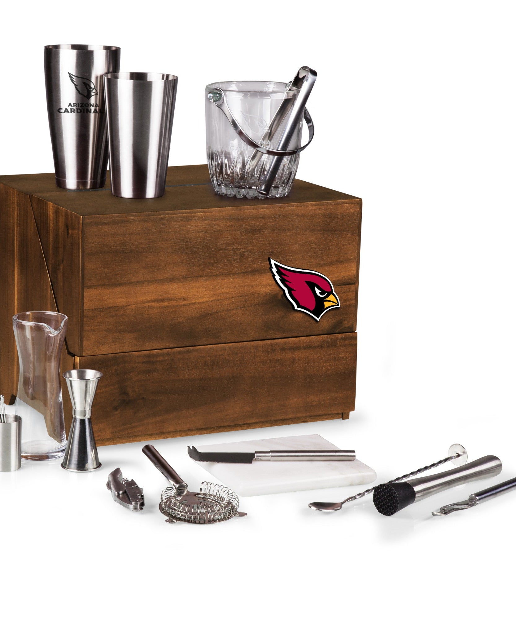 Arizona Cardinals - Madison Acacia Tabletop Bar Set