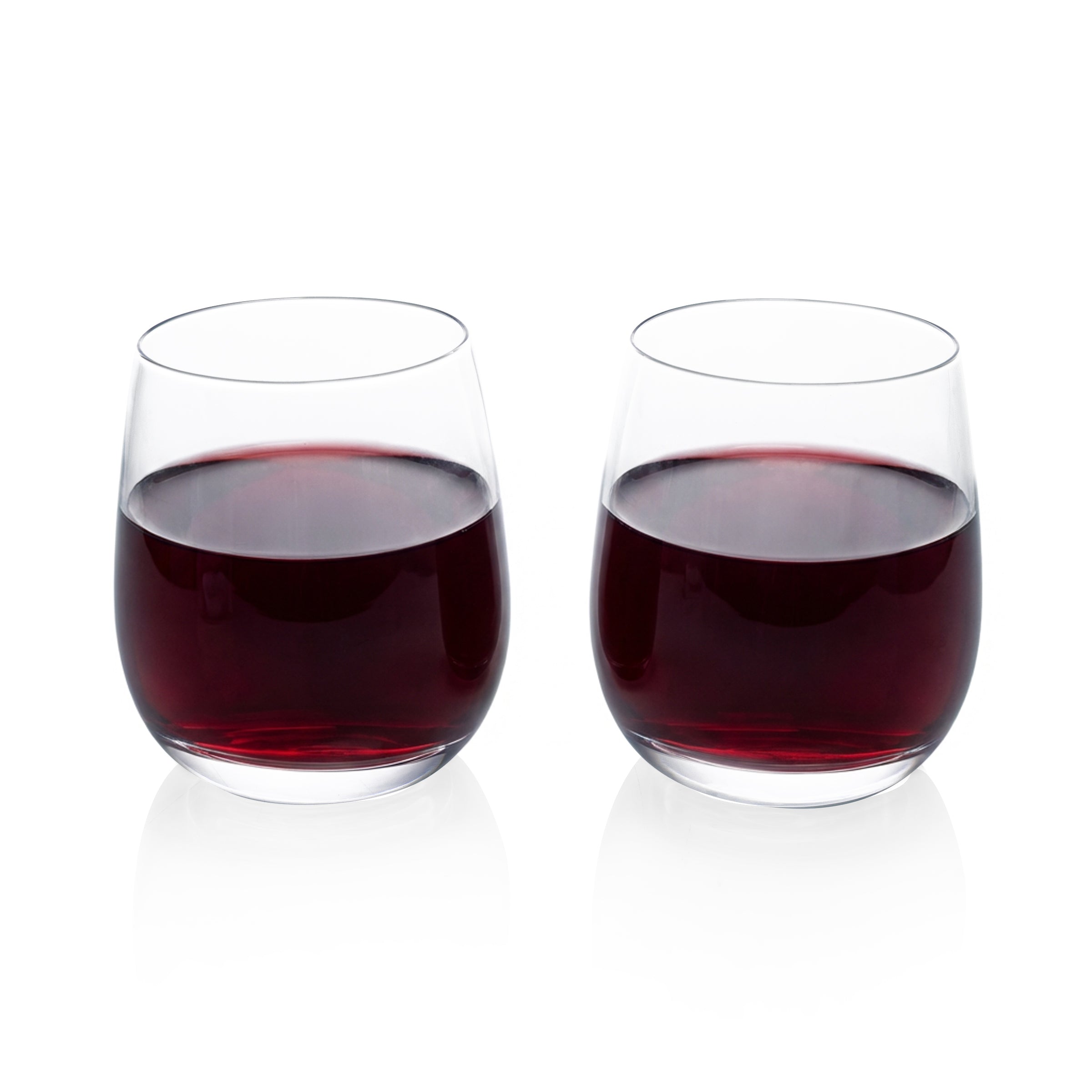 Set of 2 Stemless Wine Glasses