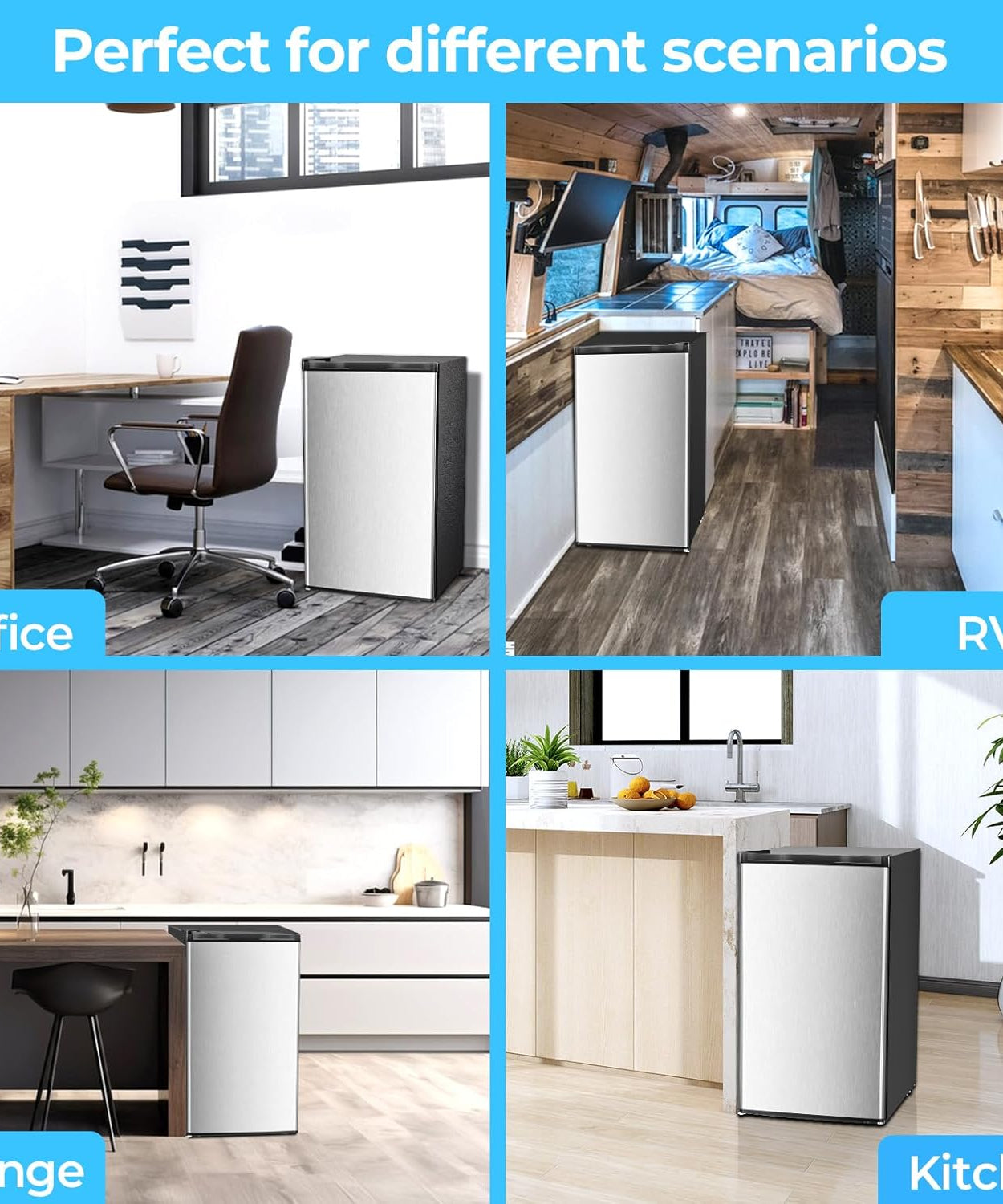 Mini Compact Refrigerator with Freezer, 2.6 Cu.Ft 58070RRE0