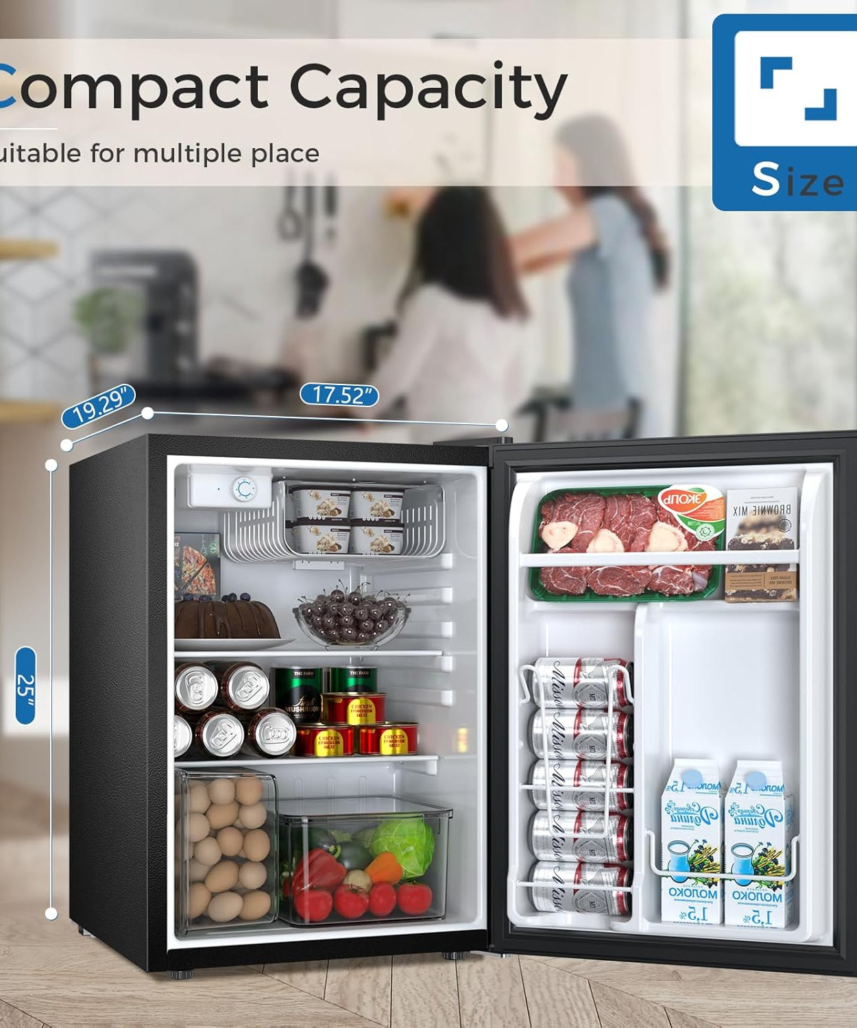 Mini Compact Refrigerator with Freezer, 2.6 Cu.Ft 58070RRE0