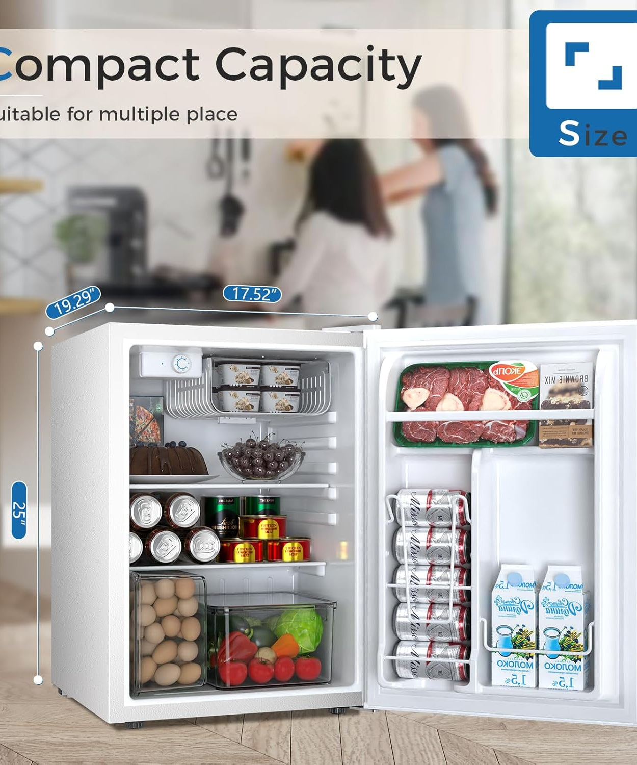 Mini Compact Refrigerator with Freezer, 2.6 Cu.Ft 58070RRE0