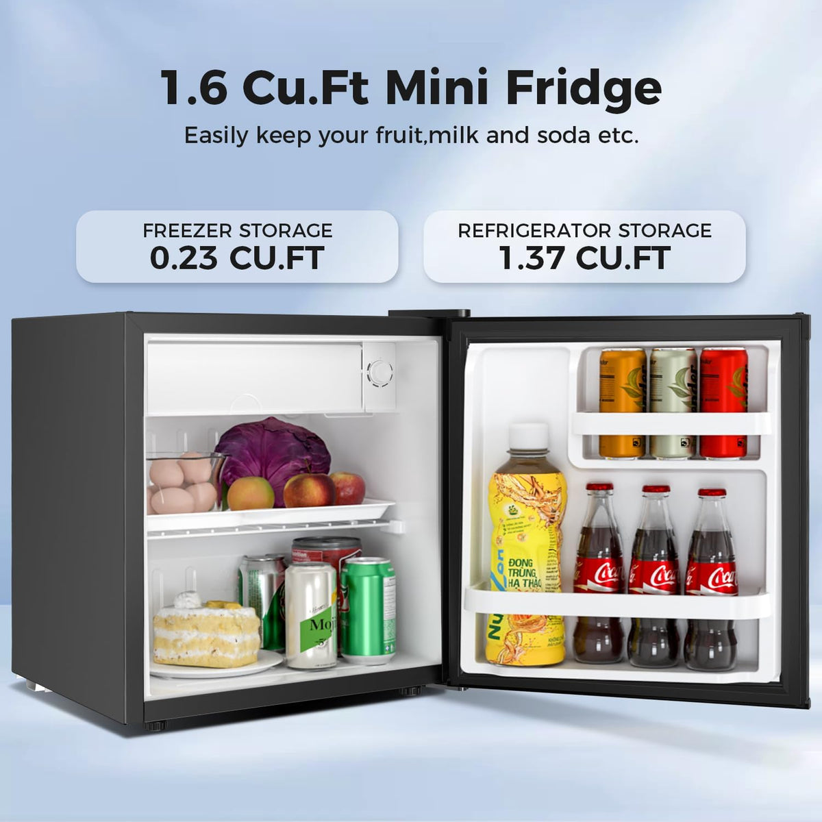 2.6\3.2 cu. ft Mini Fridge with Freezer - Grazingbelles