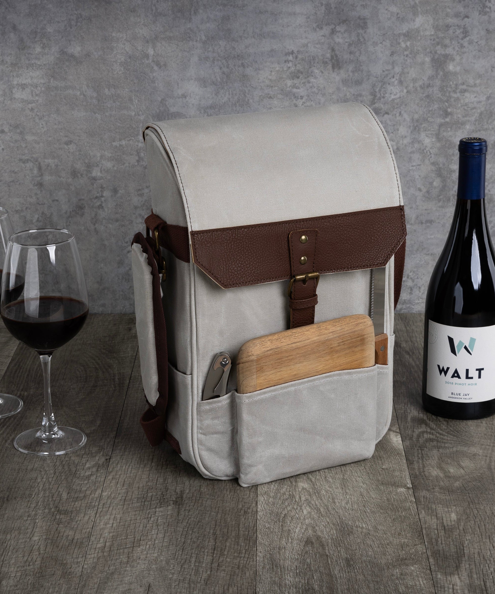 2 Bottle Insulated Wine & Cheese Cooler Tote