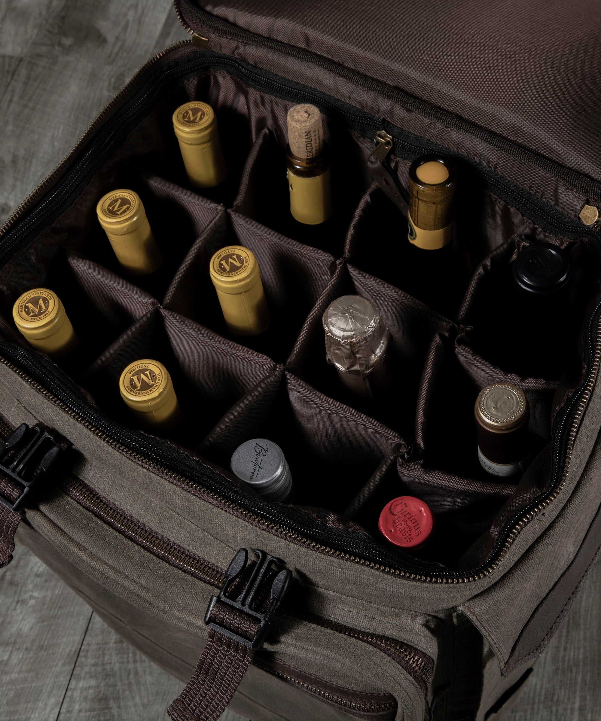 Somm 12 Bottle Insulated Wine Bag with Rolling Cart