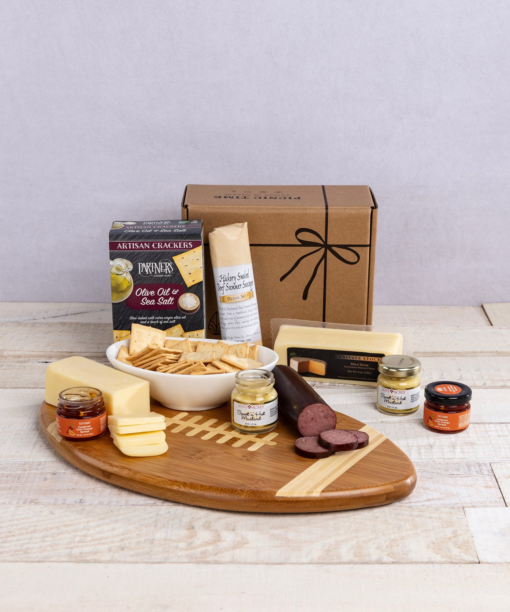 Touchdown! Cutting Board with Gourmet Gift Pack