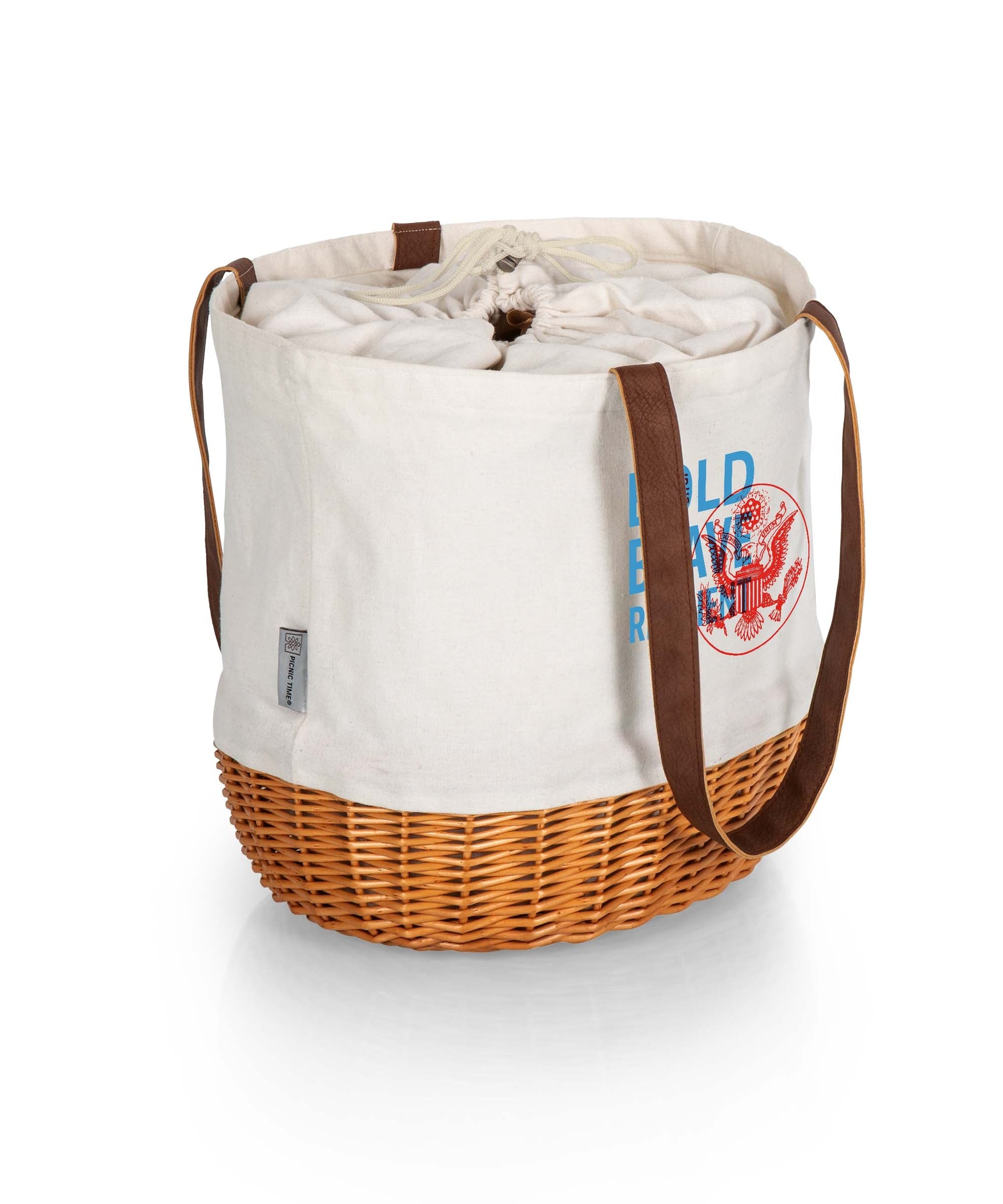 America250 - Coronado Canvas and Willow Basket Tote