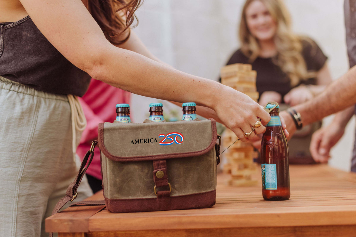 America250 - Beer Caddy Cooler Tote with Opener - Grazingbelles