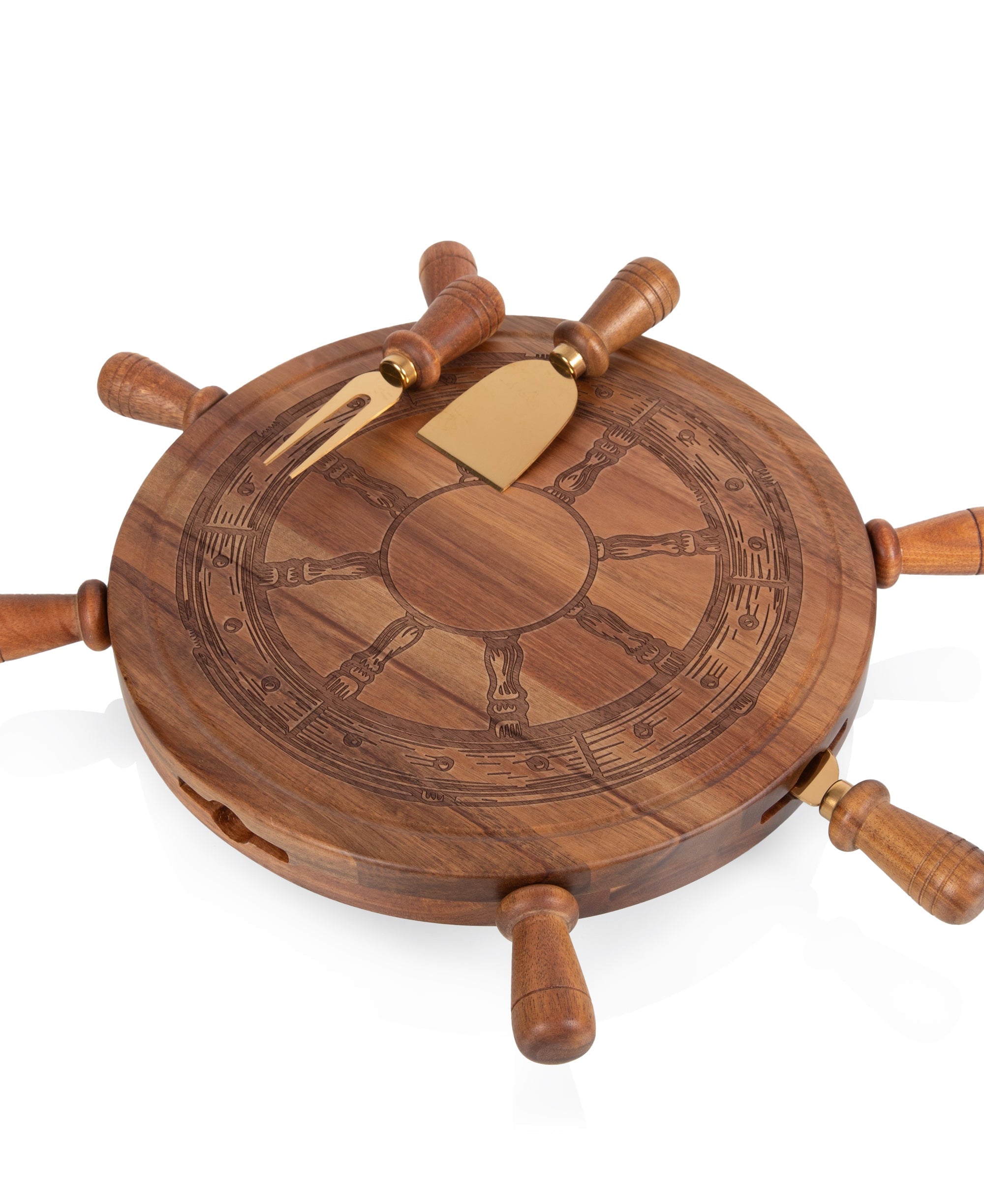 Helmsman Lazy Susan Cheese Board with Tool Set