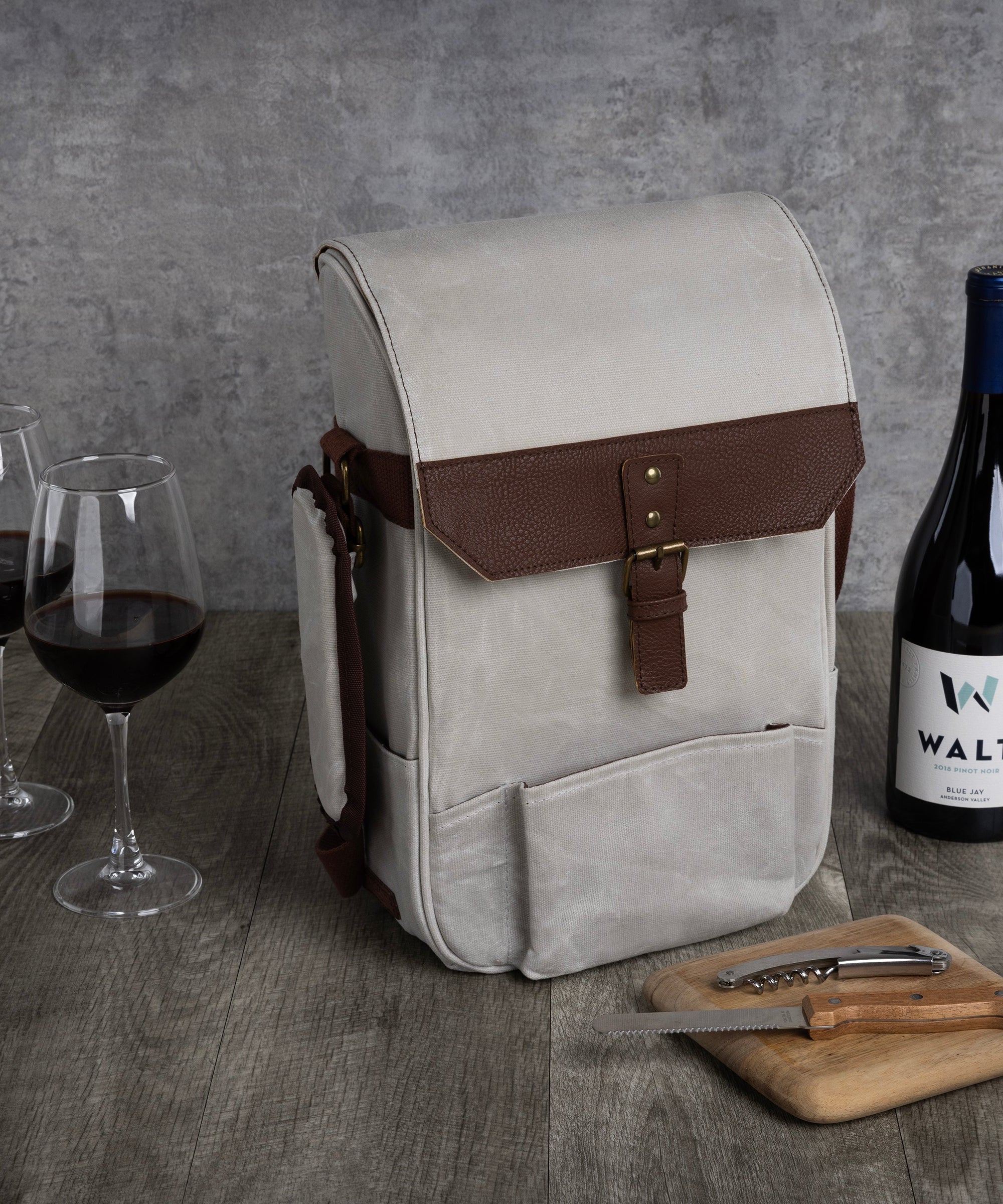 2 Bottle Insulated Wine & Cheese Cooler Tote