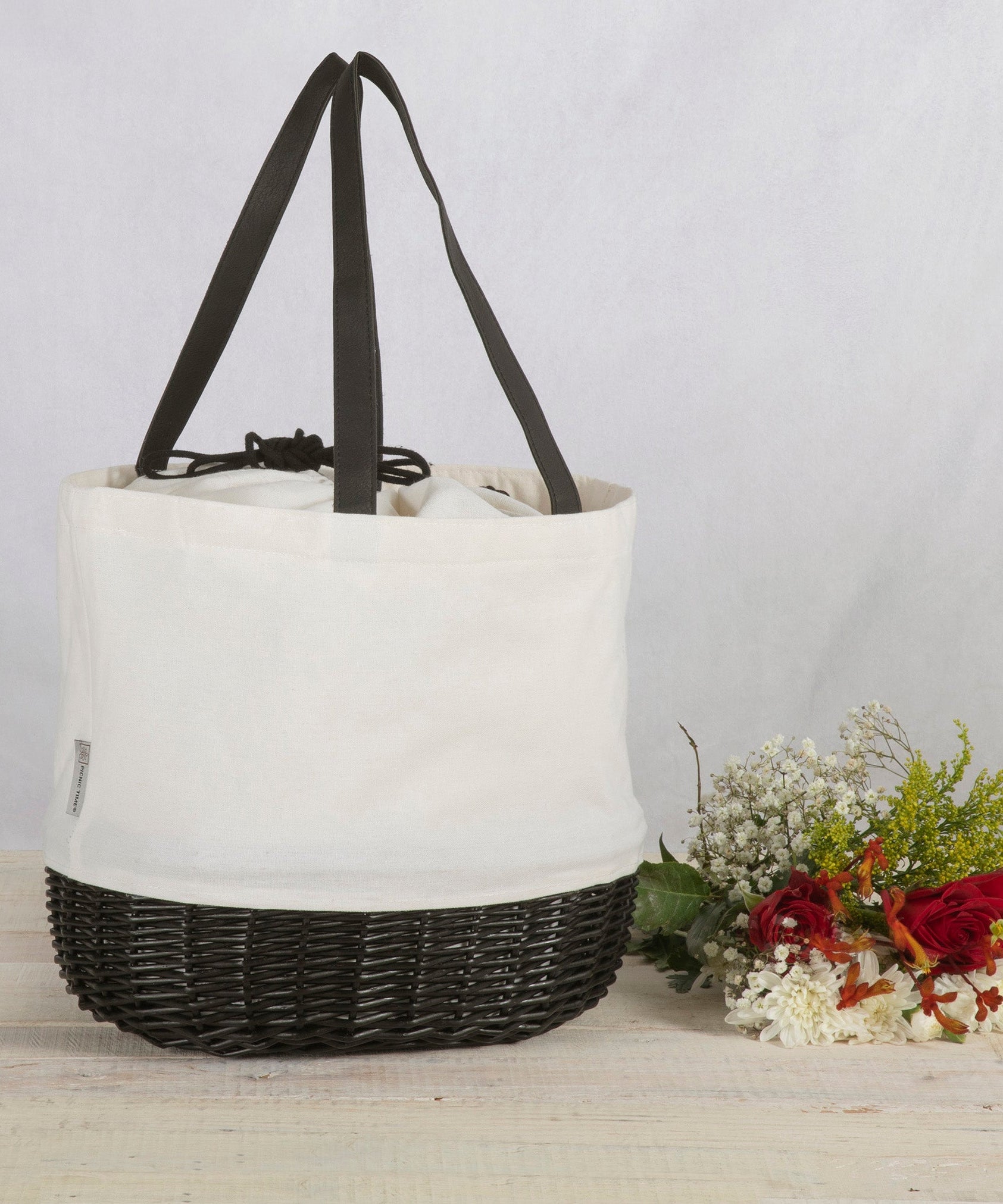 Coronado Canvas and Willow Basket Tote