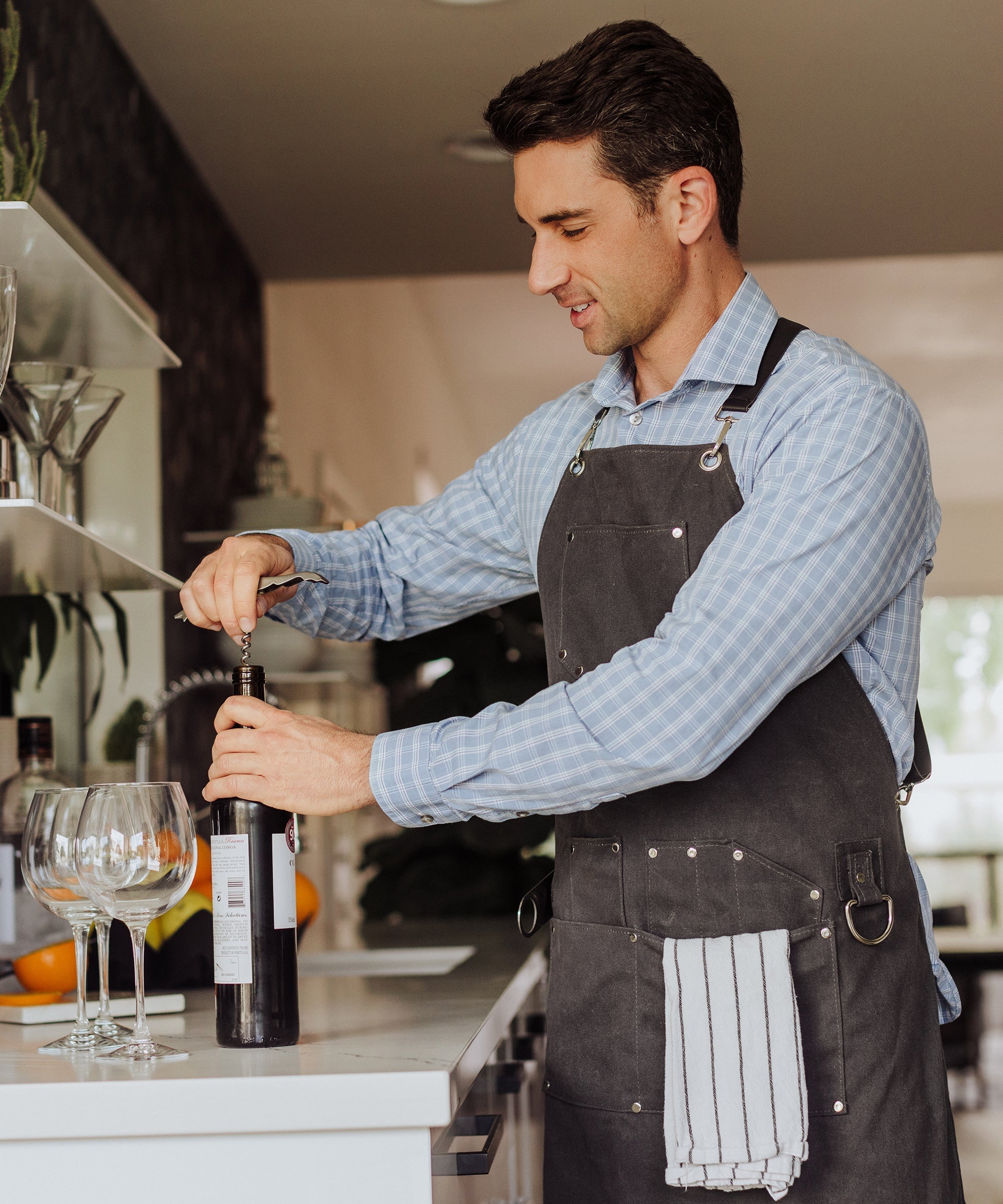Collins Waxed Canvas Mixologist Apron