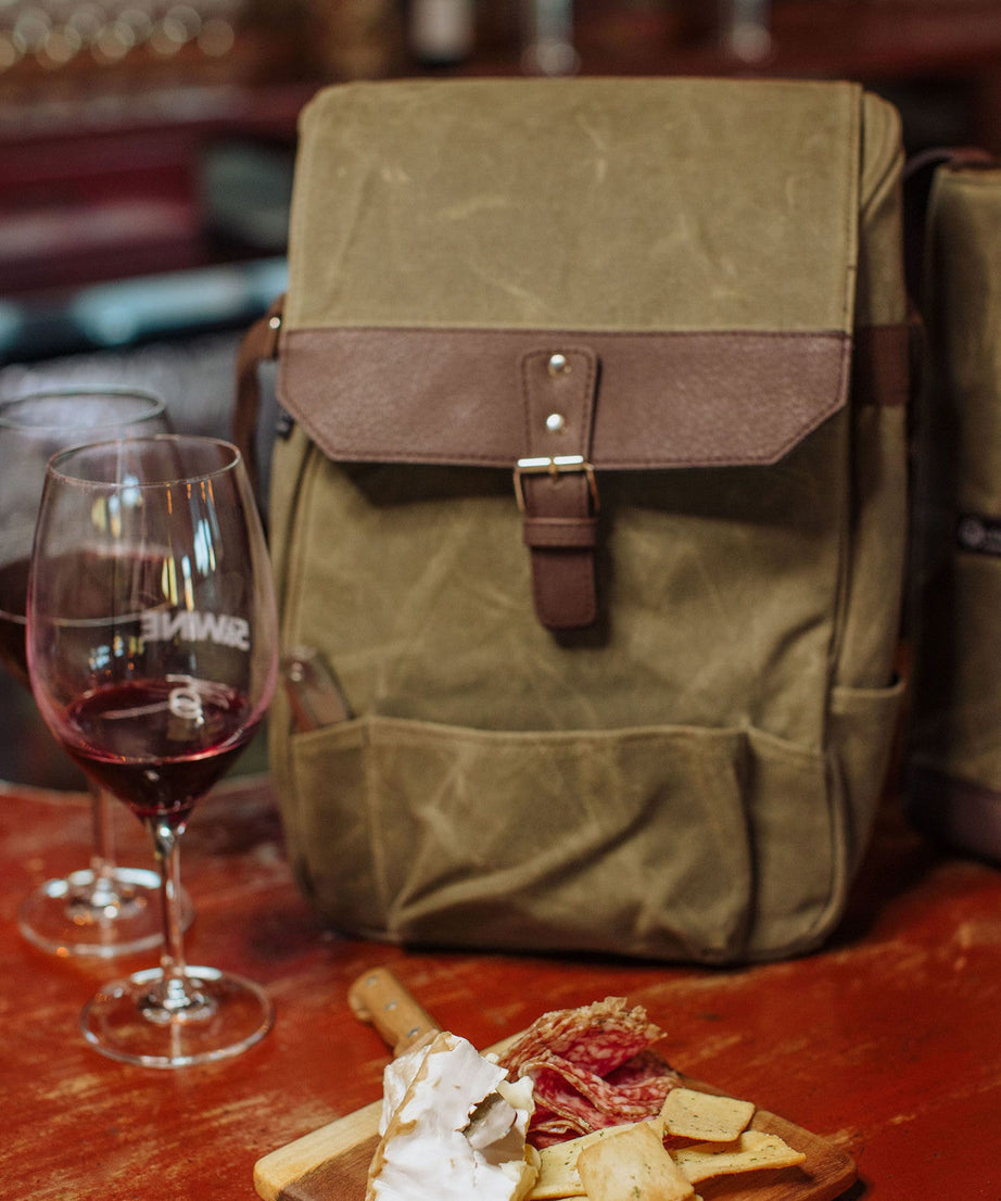 2 Bottle Insulated Wine & Cheese Cooler Tote
