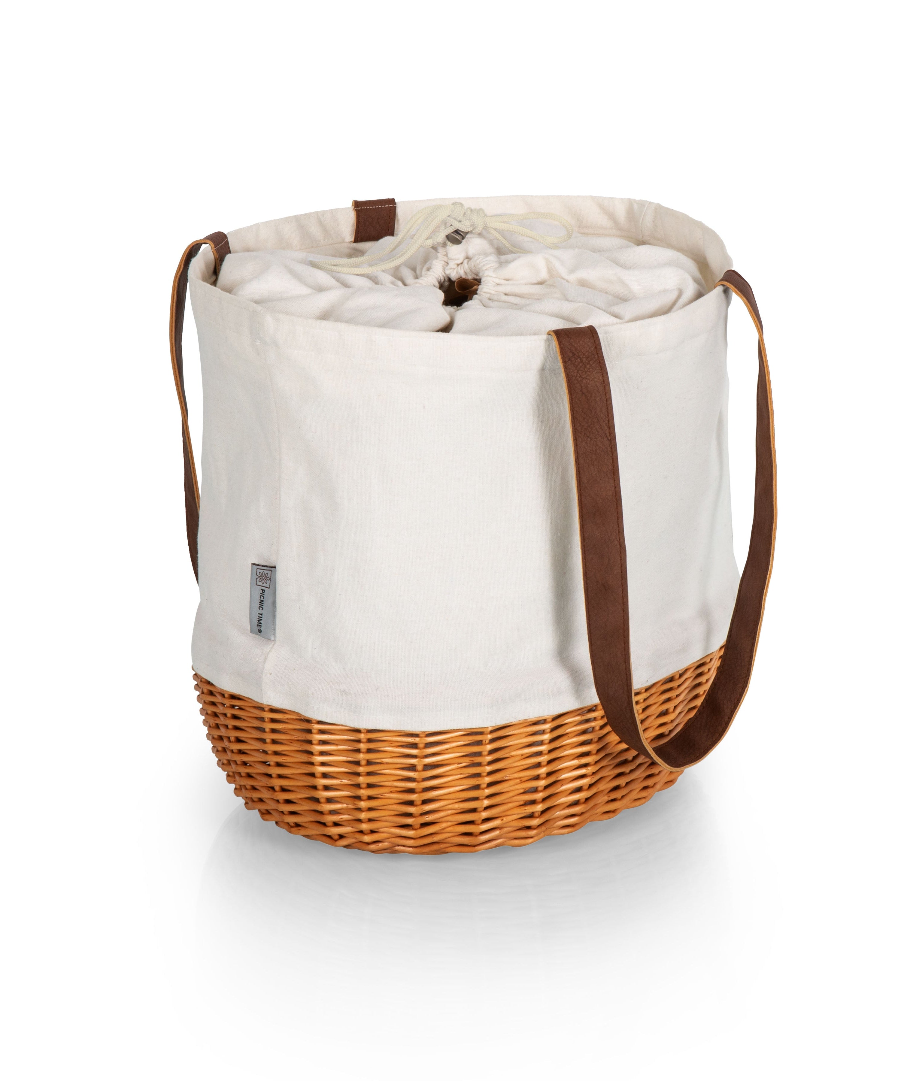 Coronado Canvas and Willow Basket Tote