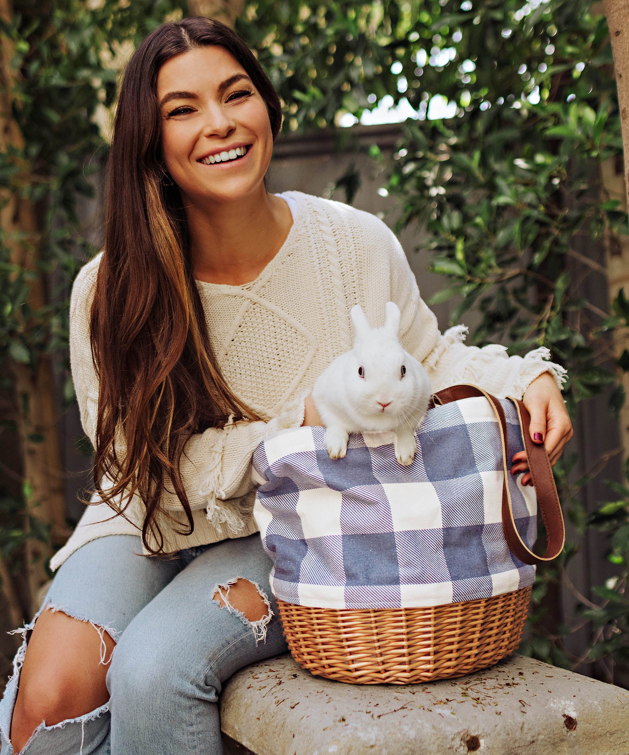 Coronado Canvas and Willow Basket Tote
