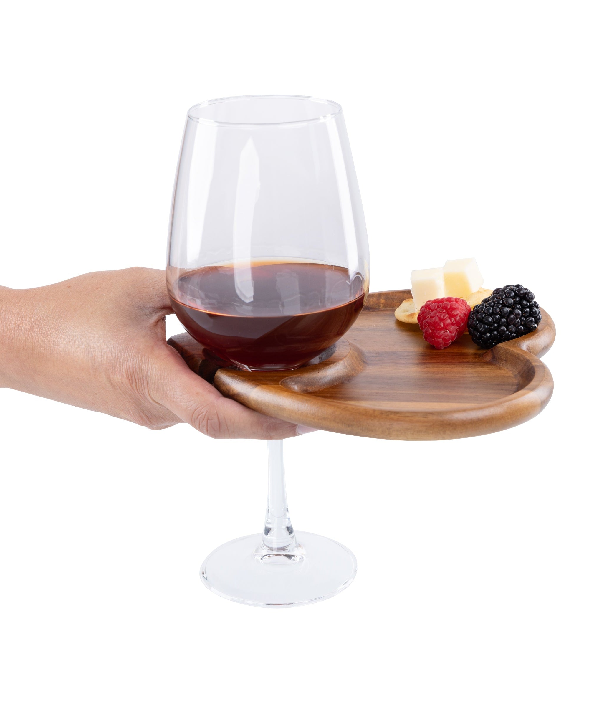 Heart Shaped Wine Appetizer Plate Set of 4