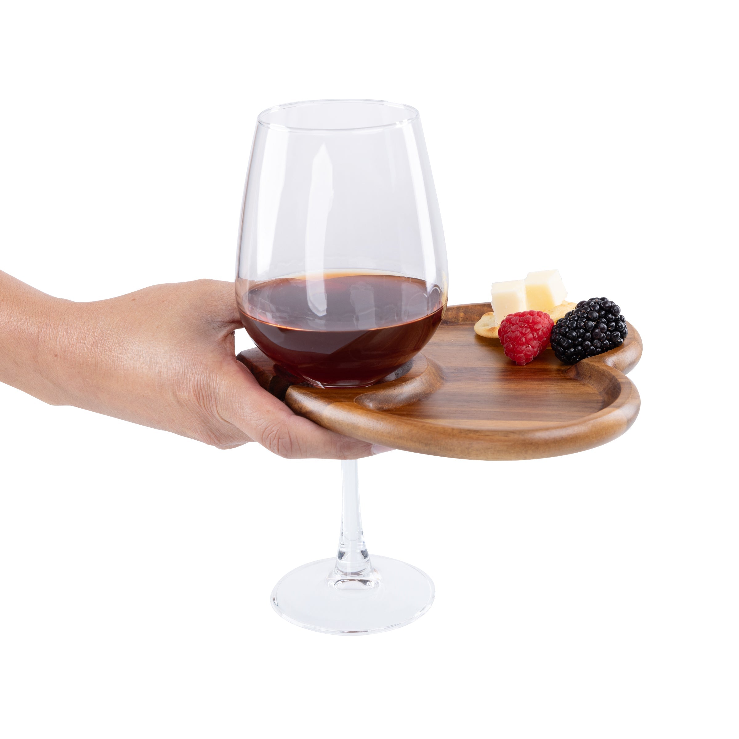 Heart Shaped Wine Appetizer Plate Set of 4