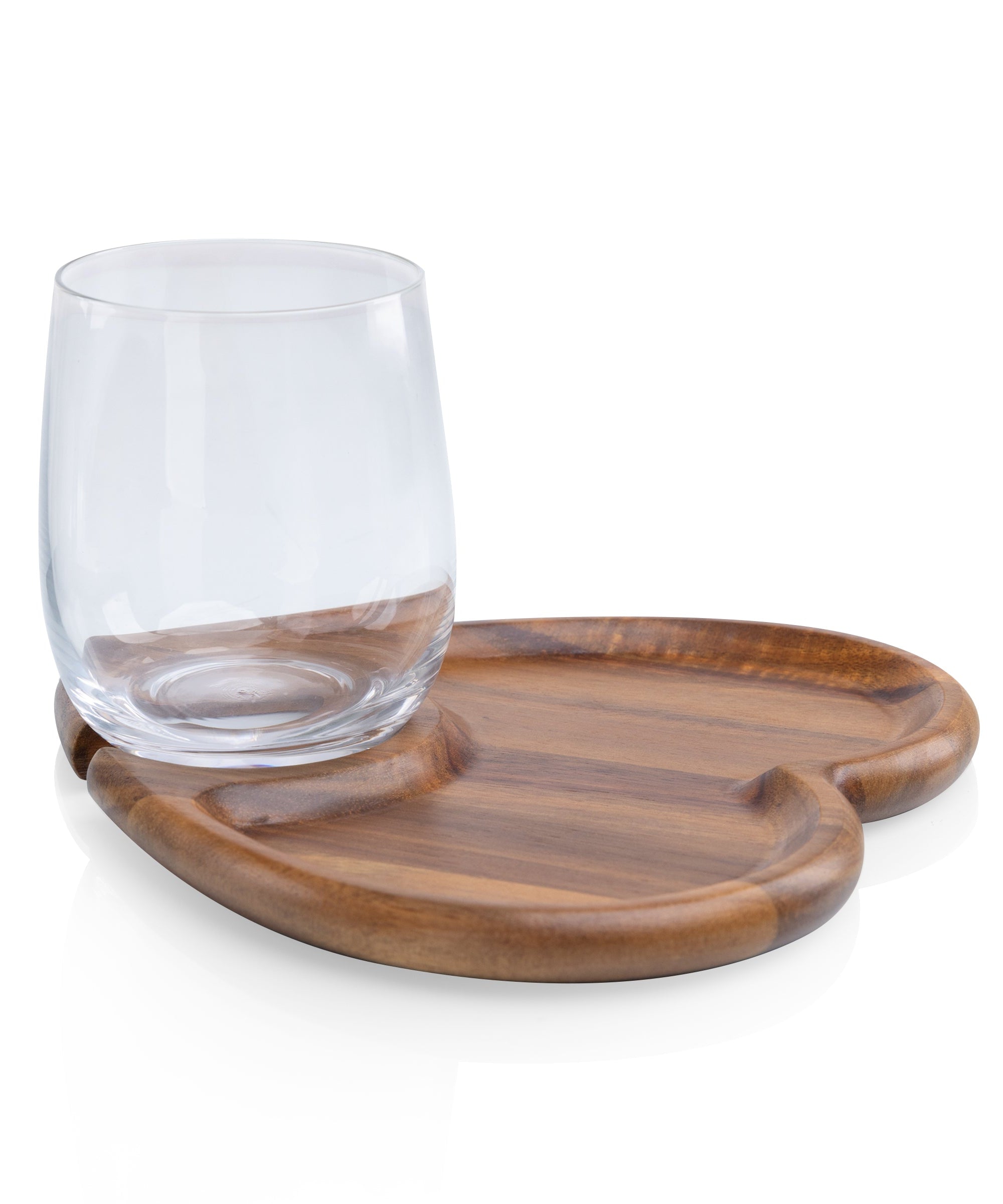 Heart Shaped Wine Appetizer Plate Set of 4