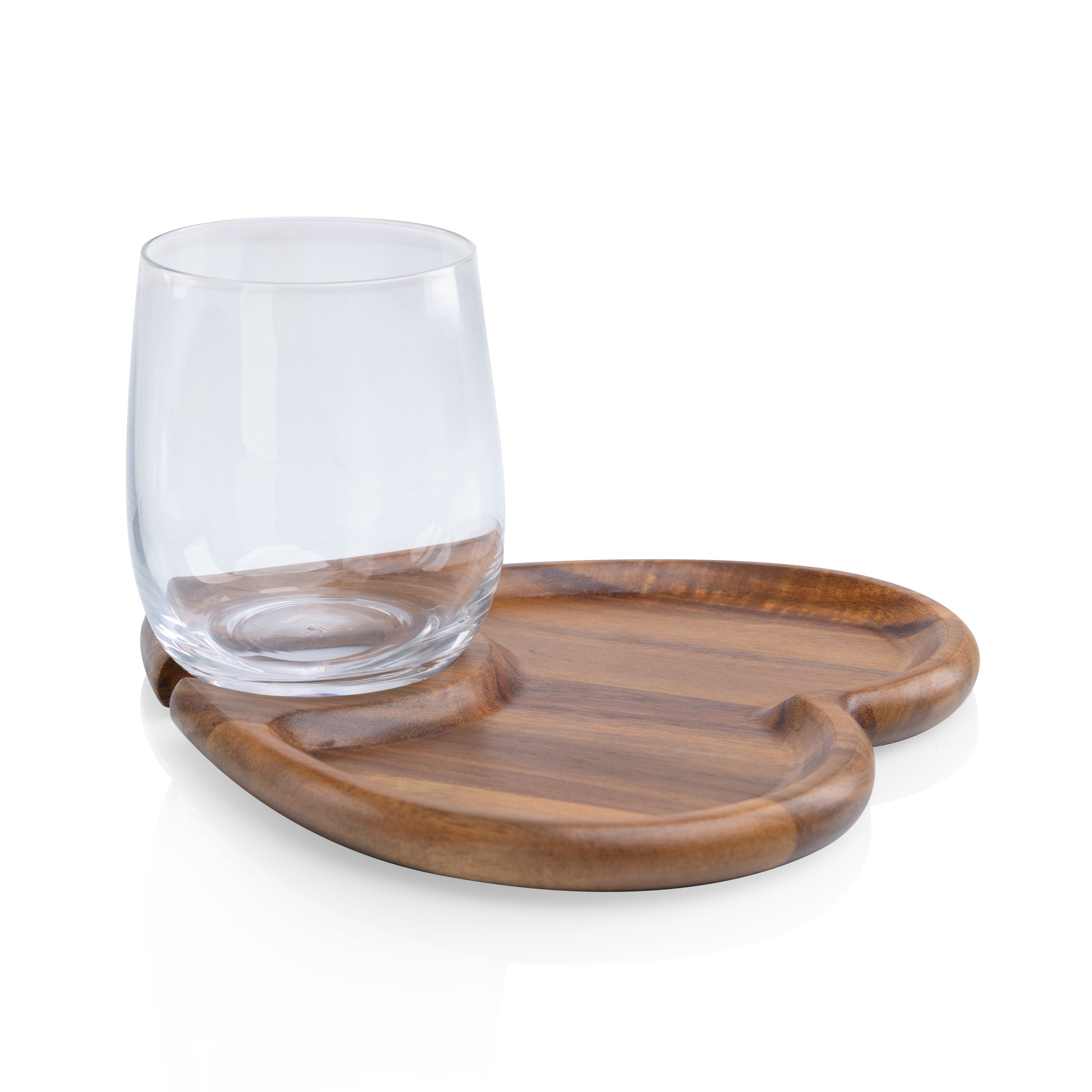 Heart Shaped Wine Appetizer Plate Set of 4