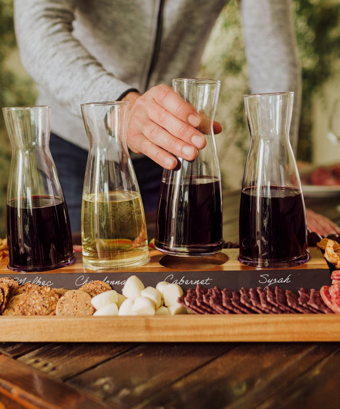 Cava Wine Tasting Kit with 4 Glass Carafes