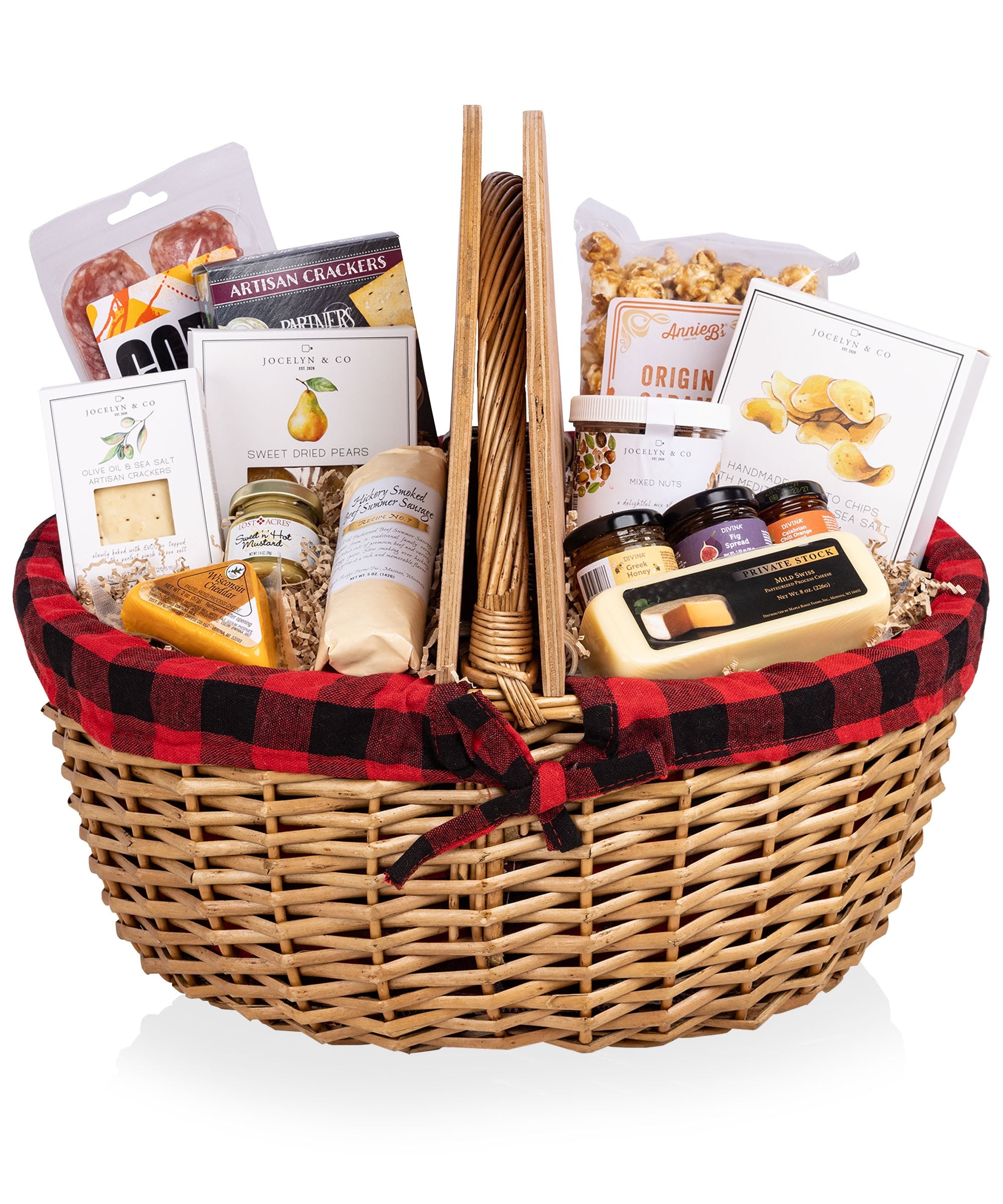 Country Basket with Gourmet Gift Pack
