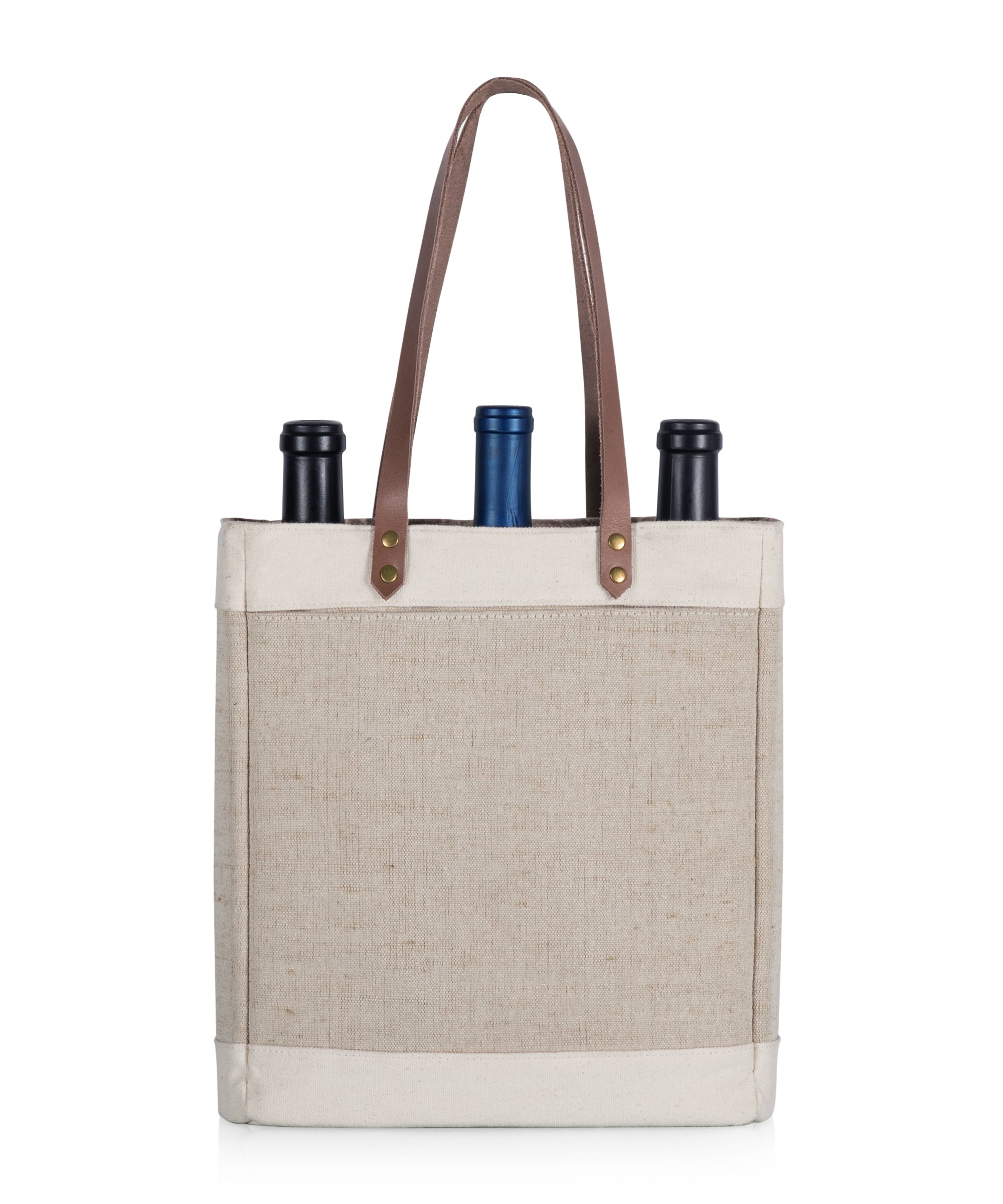 Pinot Jute 3 Bottle Insulated Wine Bag