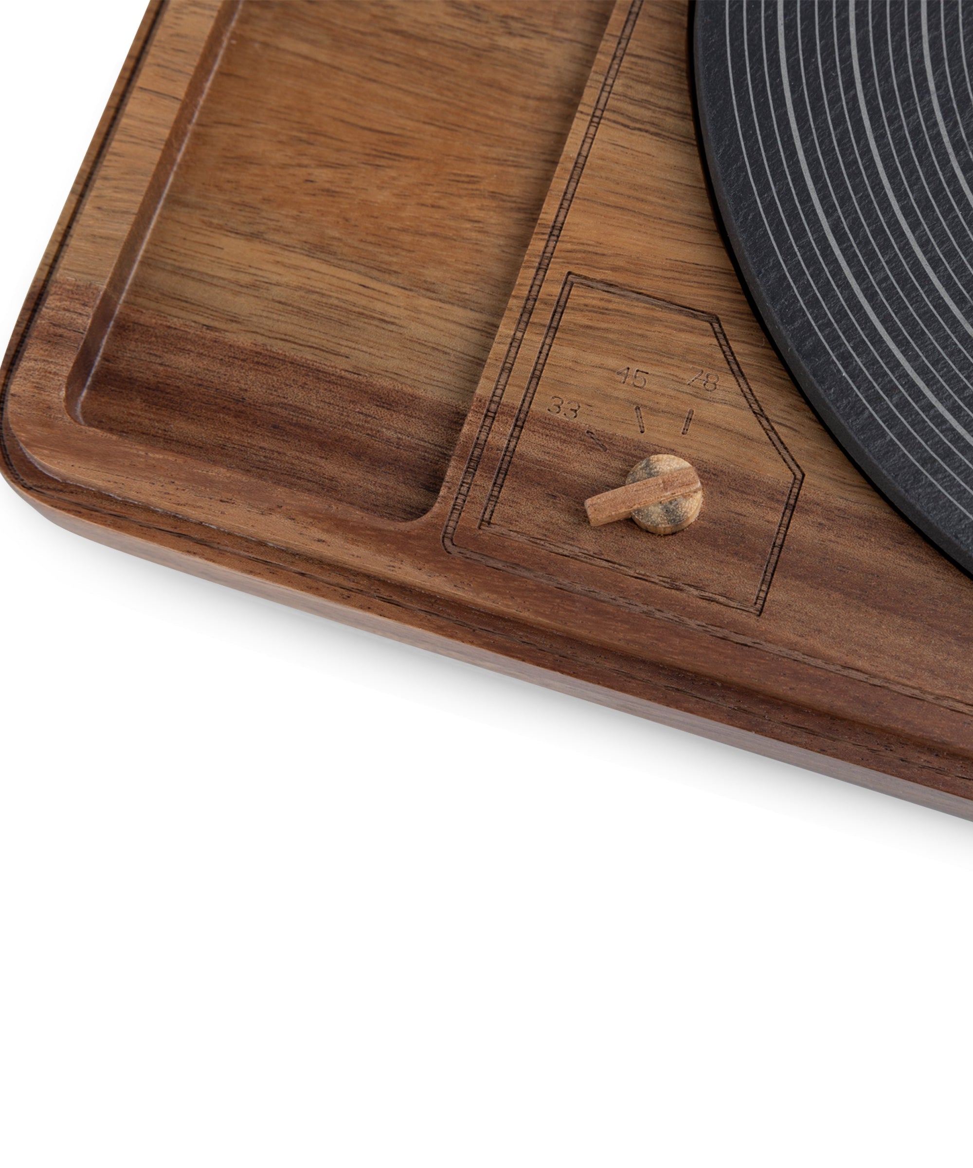 Turntable Acacia and Slate Cheese Board with Knife