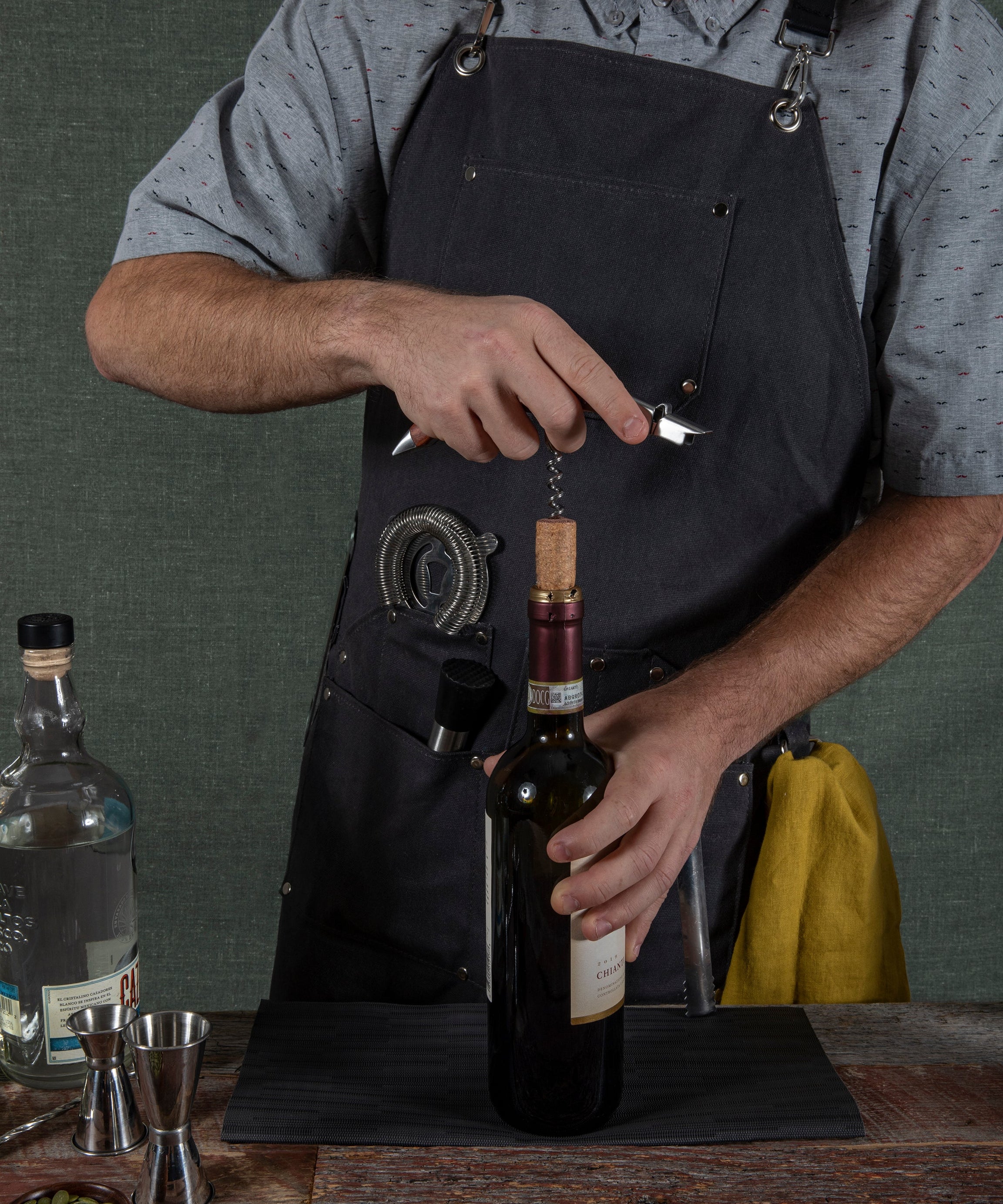 Collins Waxed Canvas Mixologist Apron
