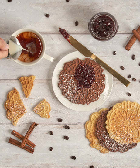 Vanilla & Chocolate Pizzelles