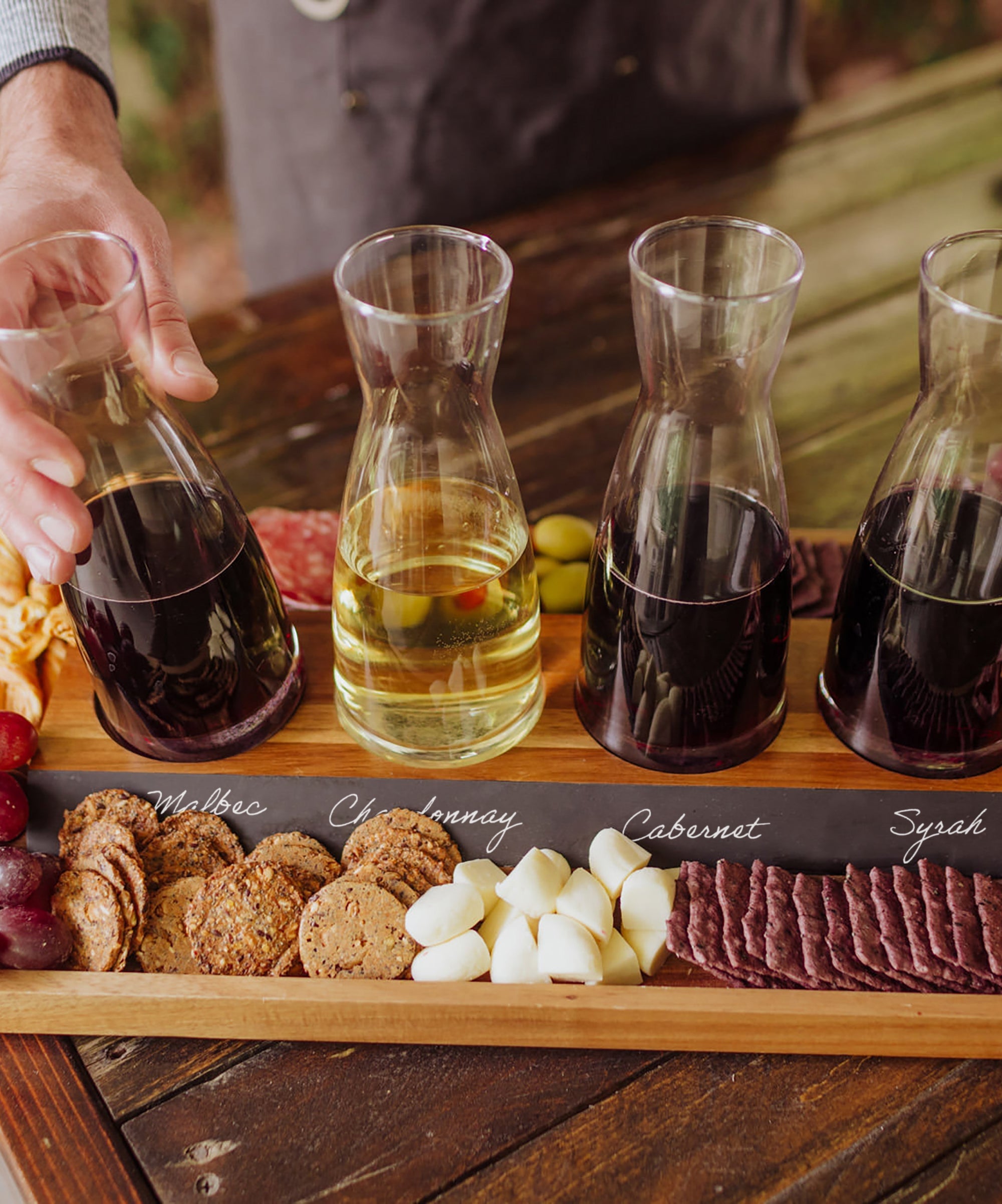 Cava Wine Tasting Kit with 4 Glass Carafes