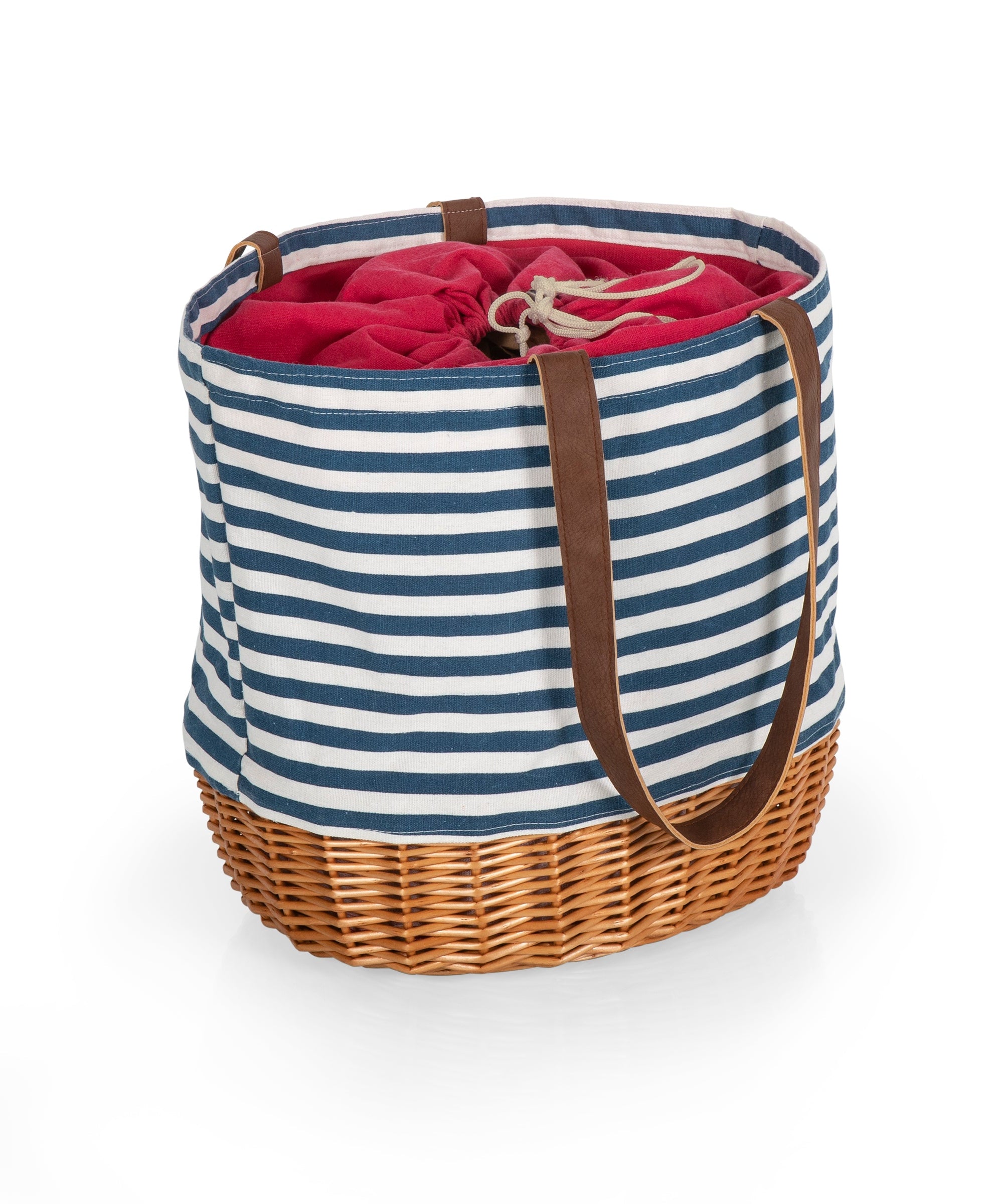 Coronado Canvas and Willow Basket Tote