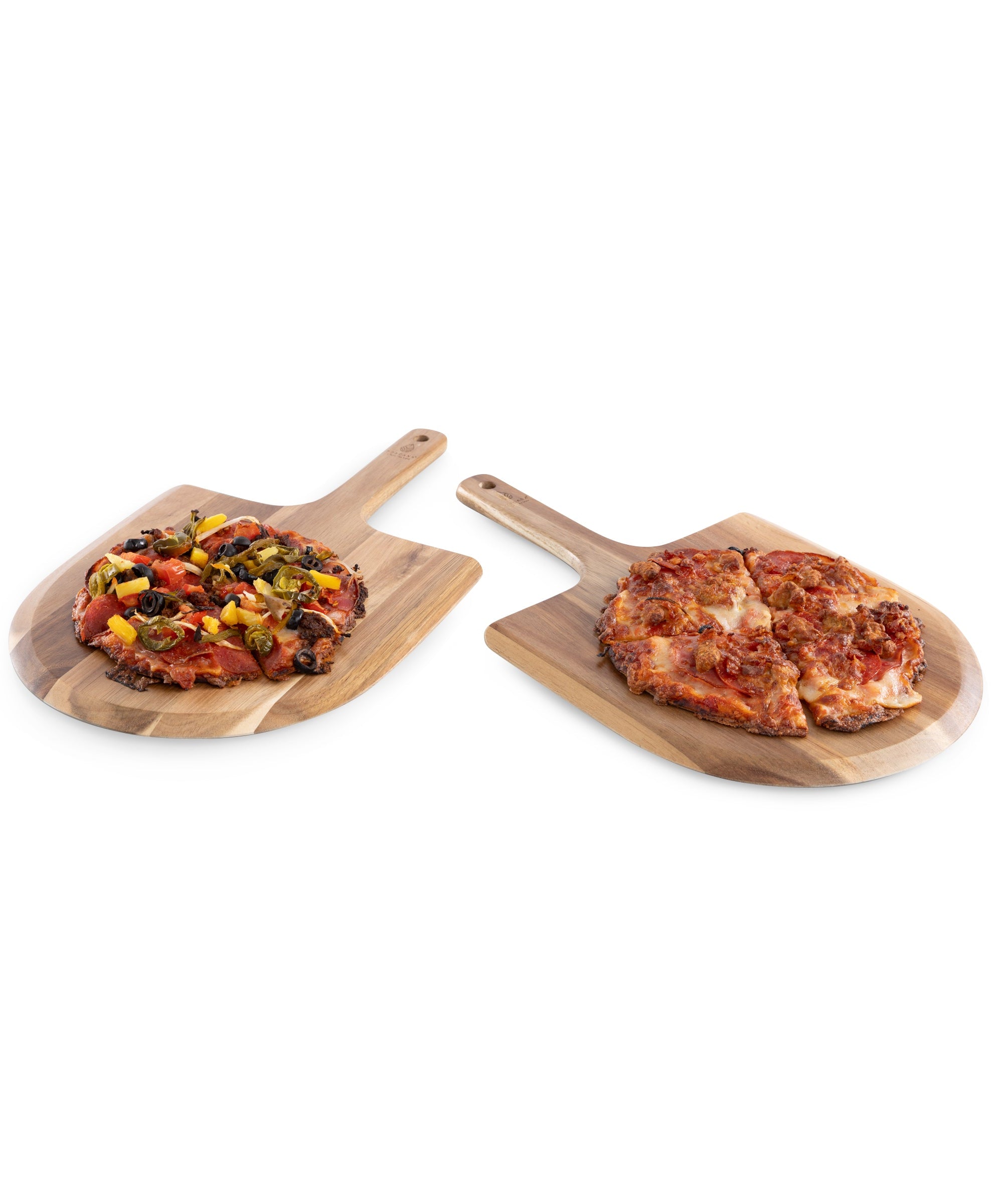 Acacia Personal Pizza Peel Serving Board Paddle Set of 2