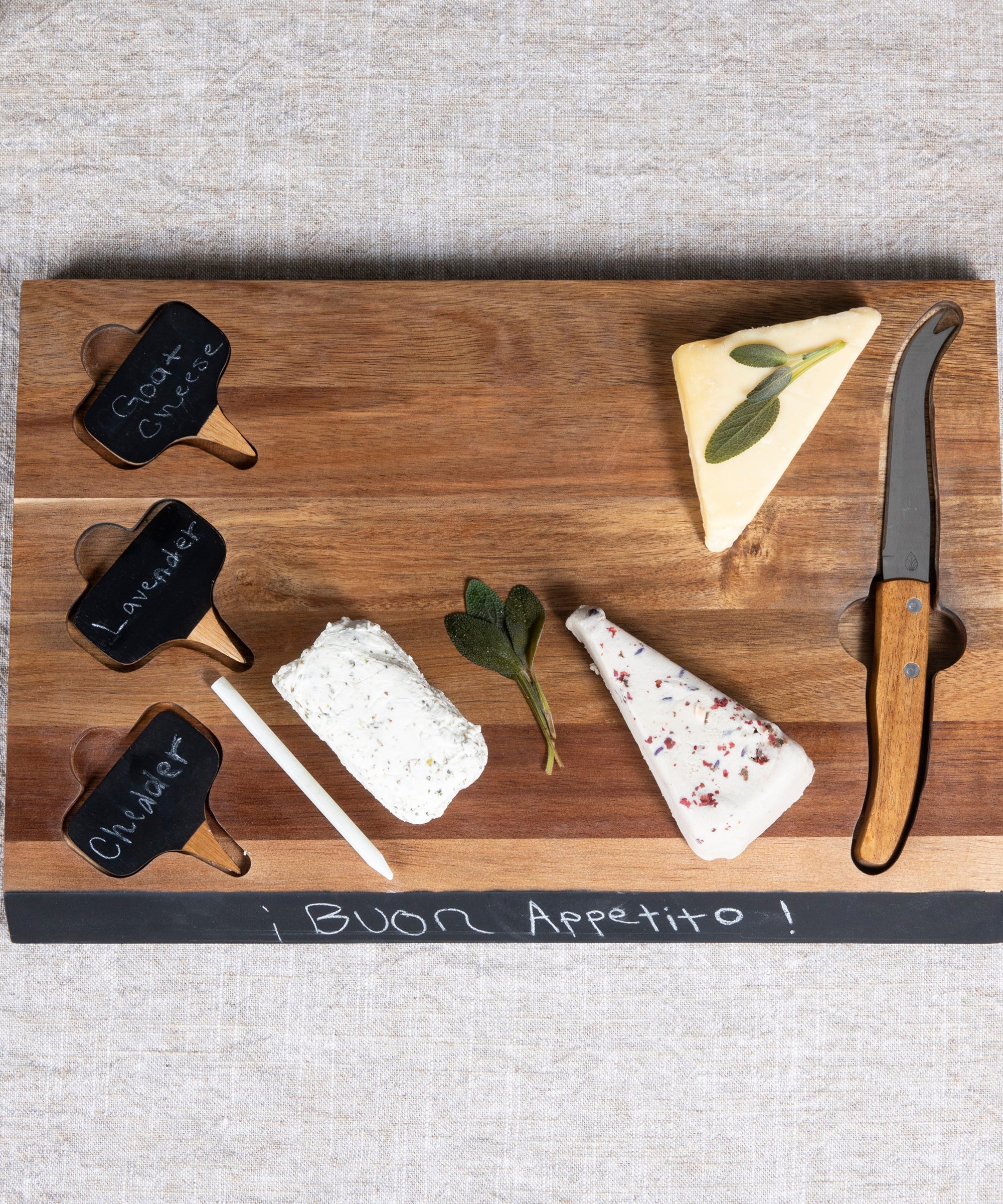 Delio Acacia Cheese Cutting Board & Tools Set