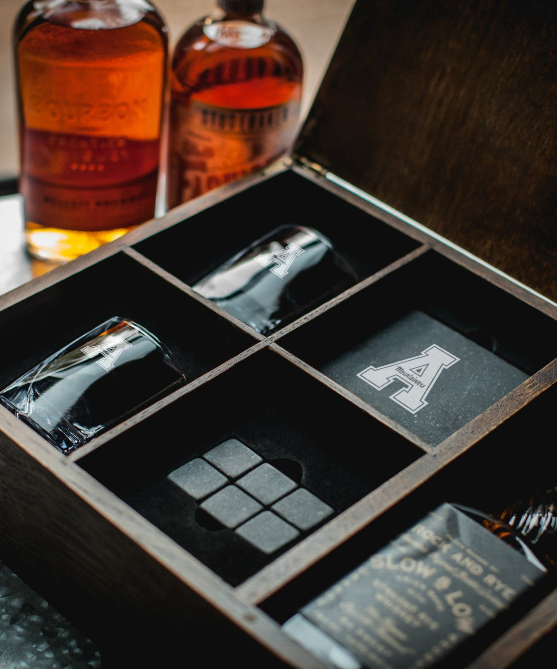 App State Mountaineers - Whiskey Box Gift Set