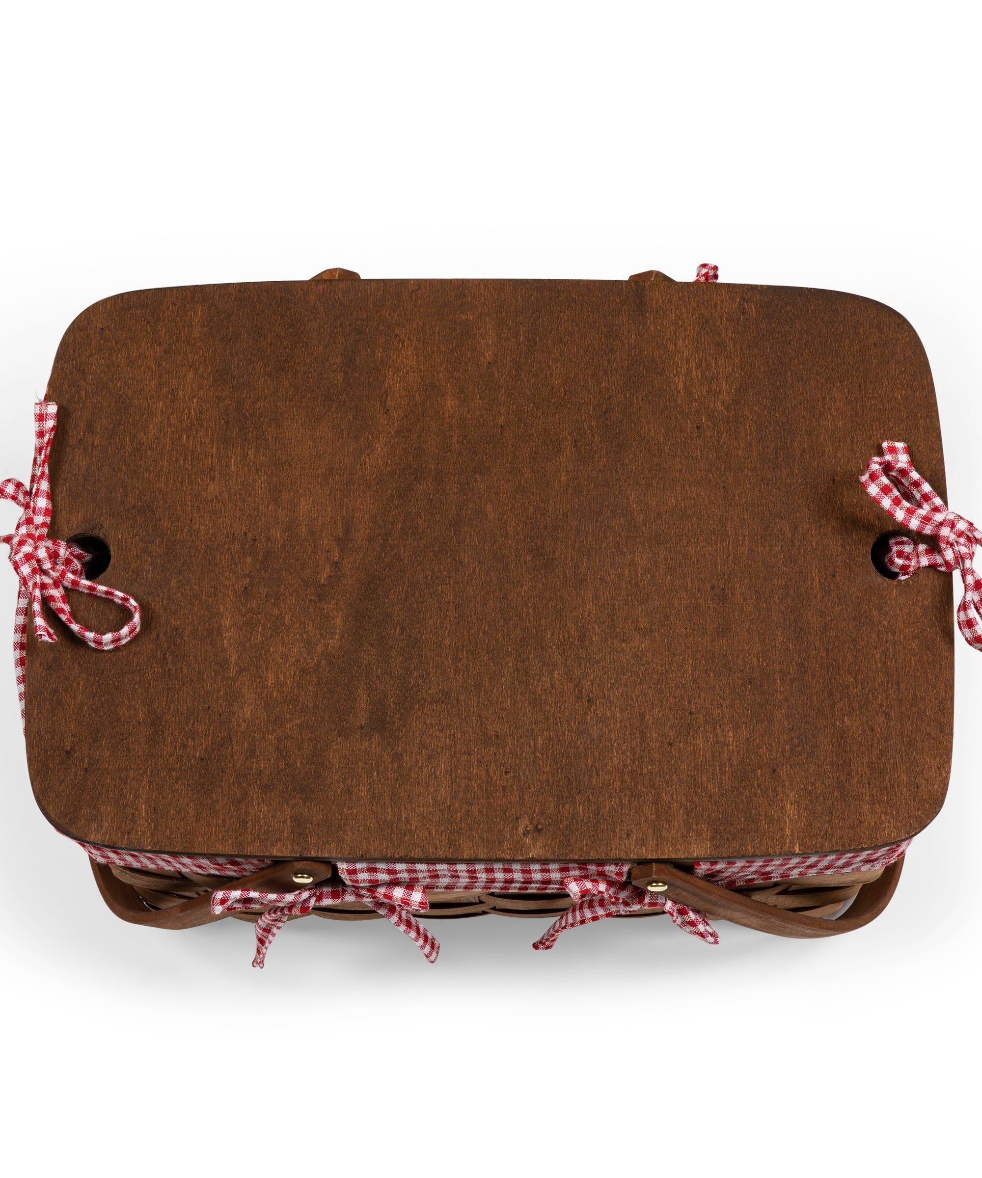Kansas Handwoven Wood Picnic Basket