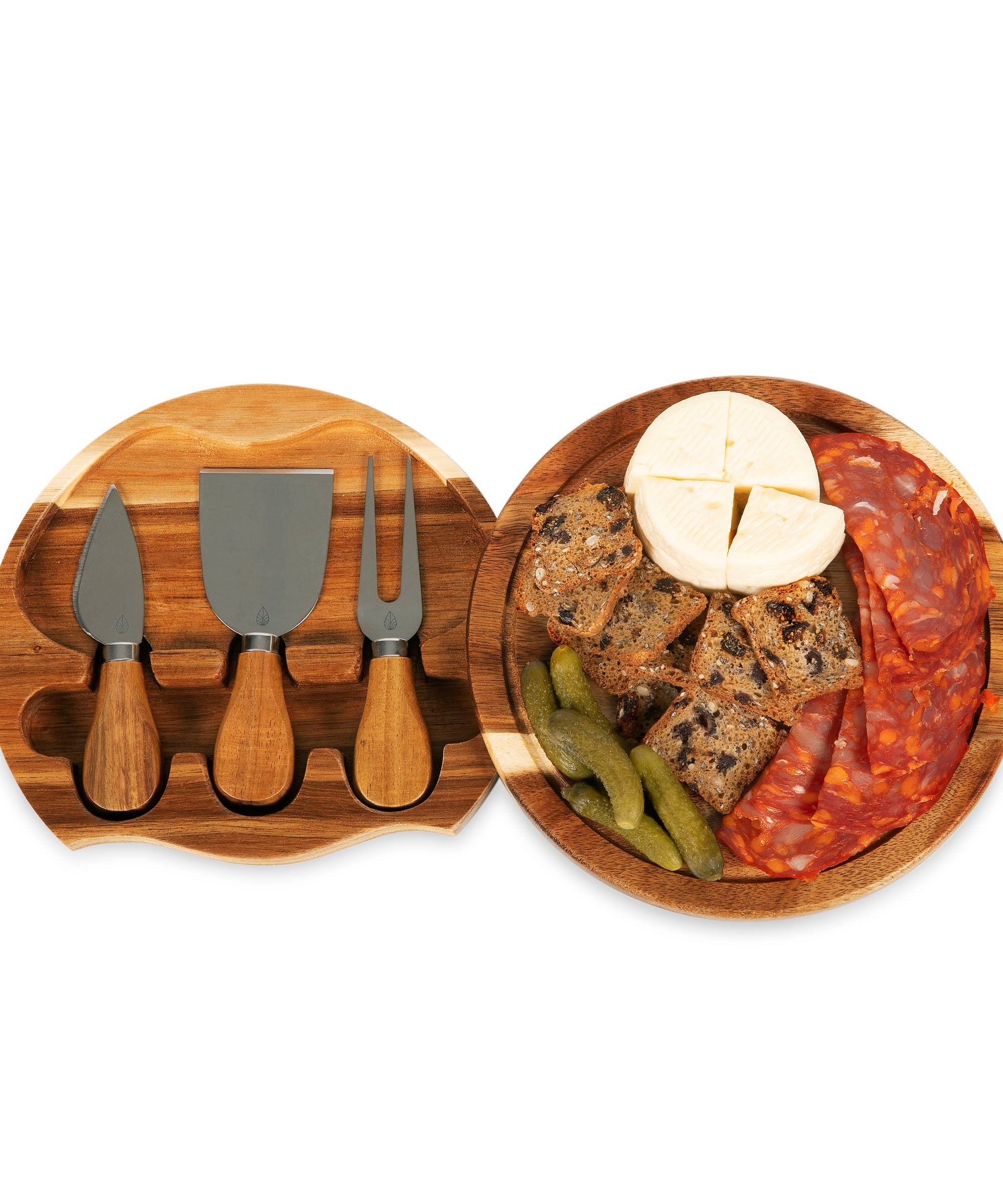 Acacia Brie Cheese Cutting Board & Tools Set