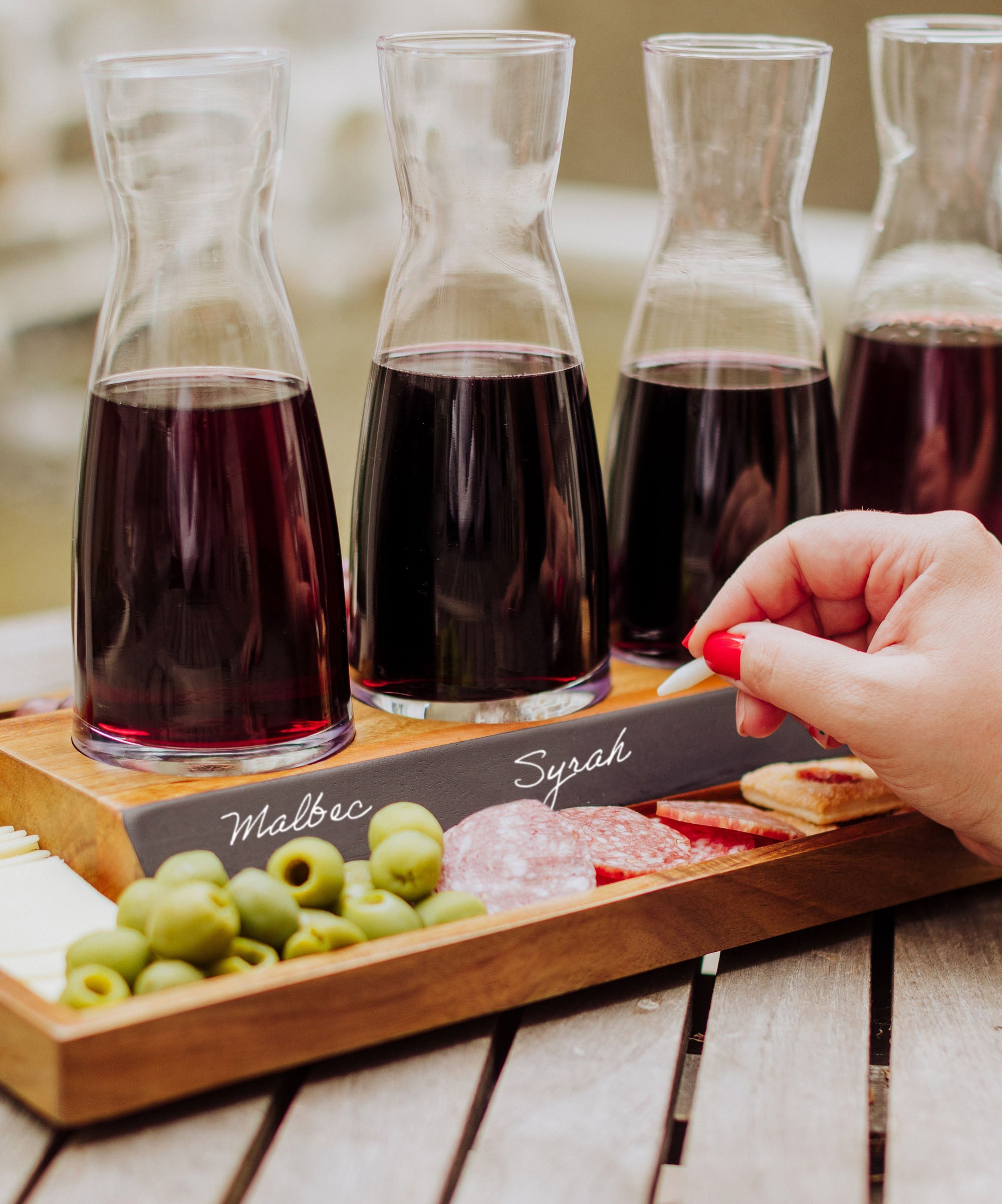Cava Wine Tasting Kit with 4 Glass Carafes