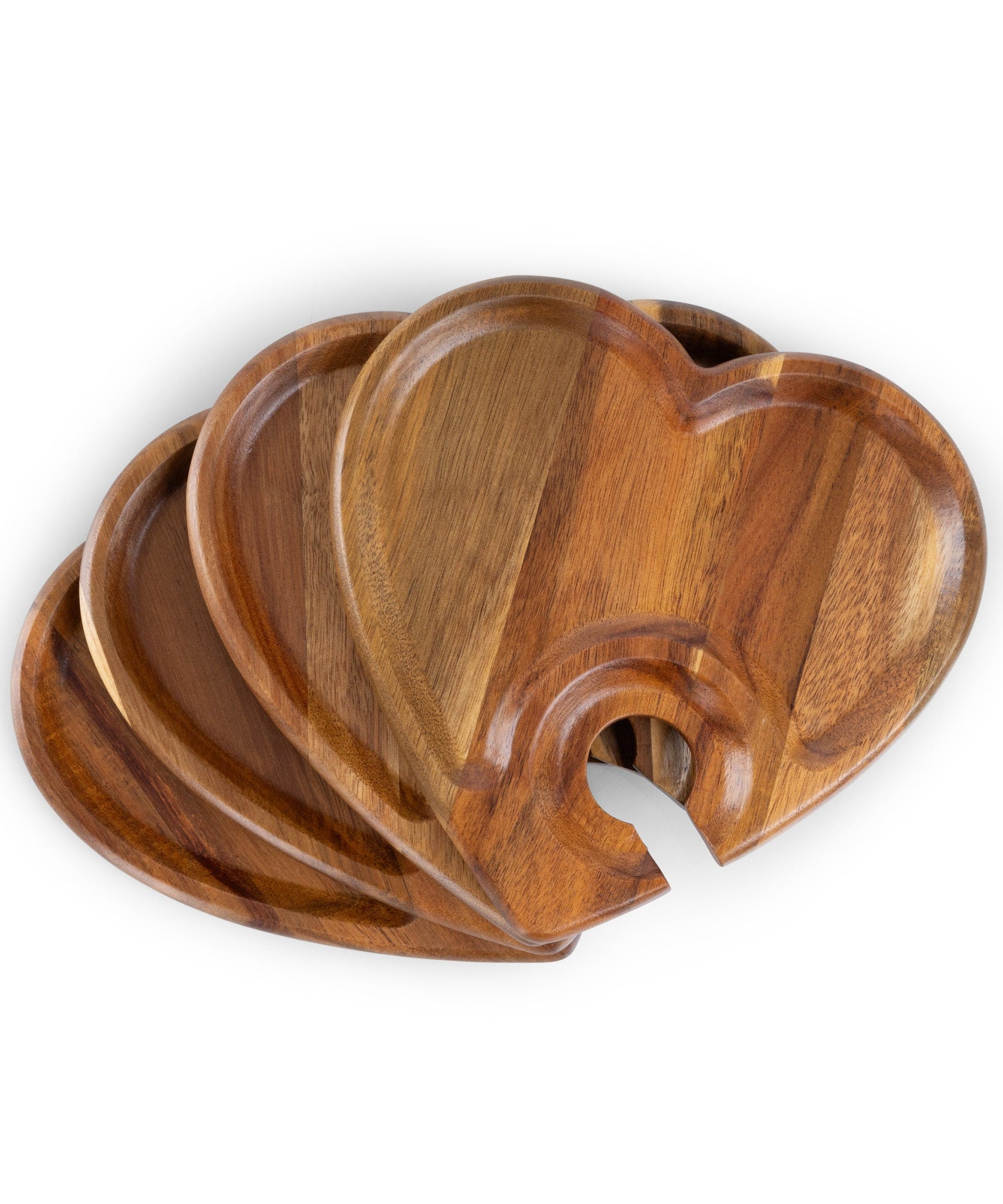 Heart Shaped Wine Appetizer Plate Set of 4