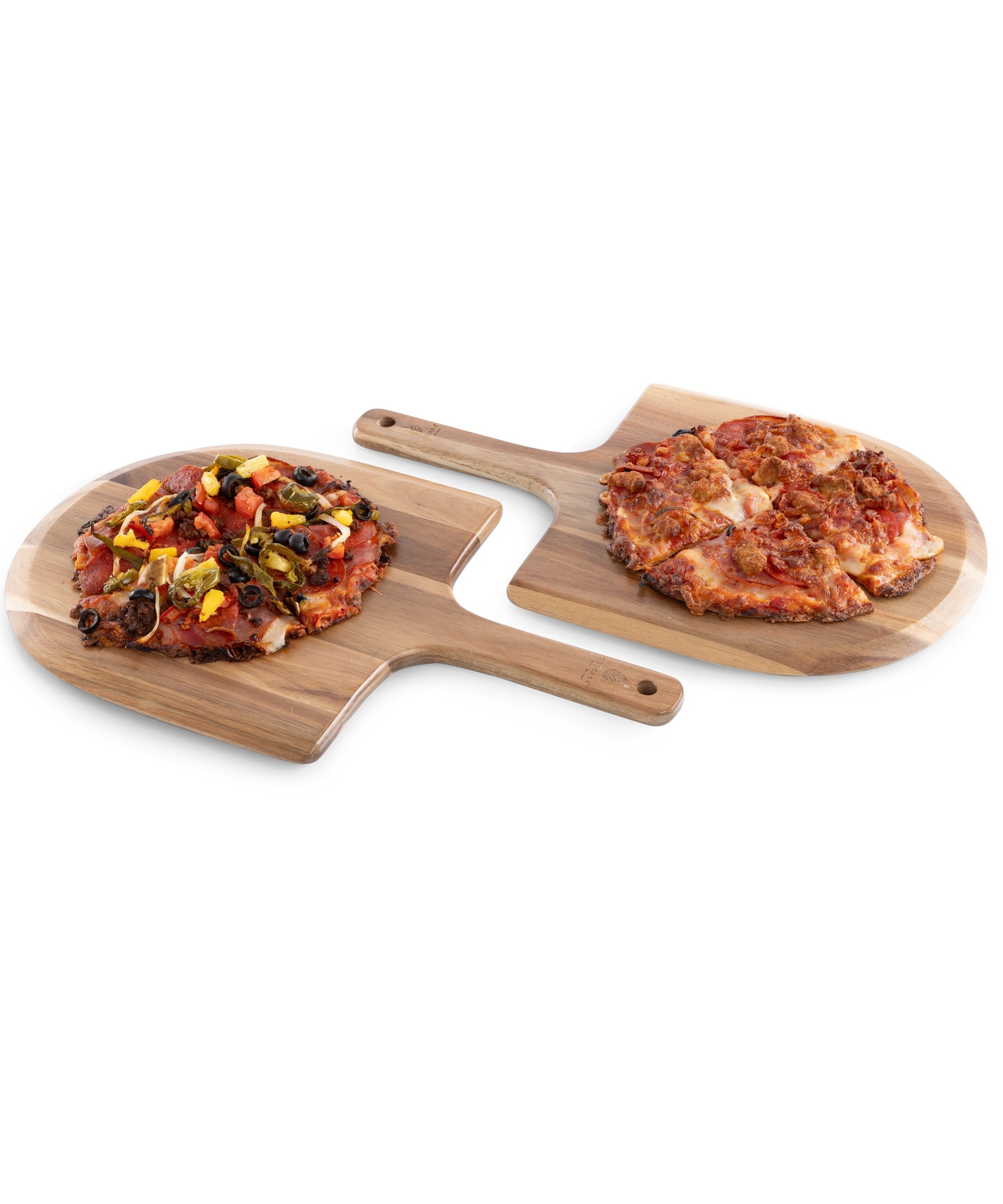 Acacia Personal Pizza Peel Serving Board Paddle Set of 2