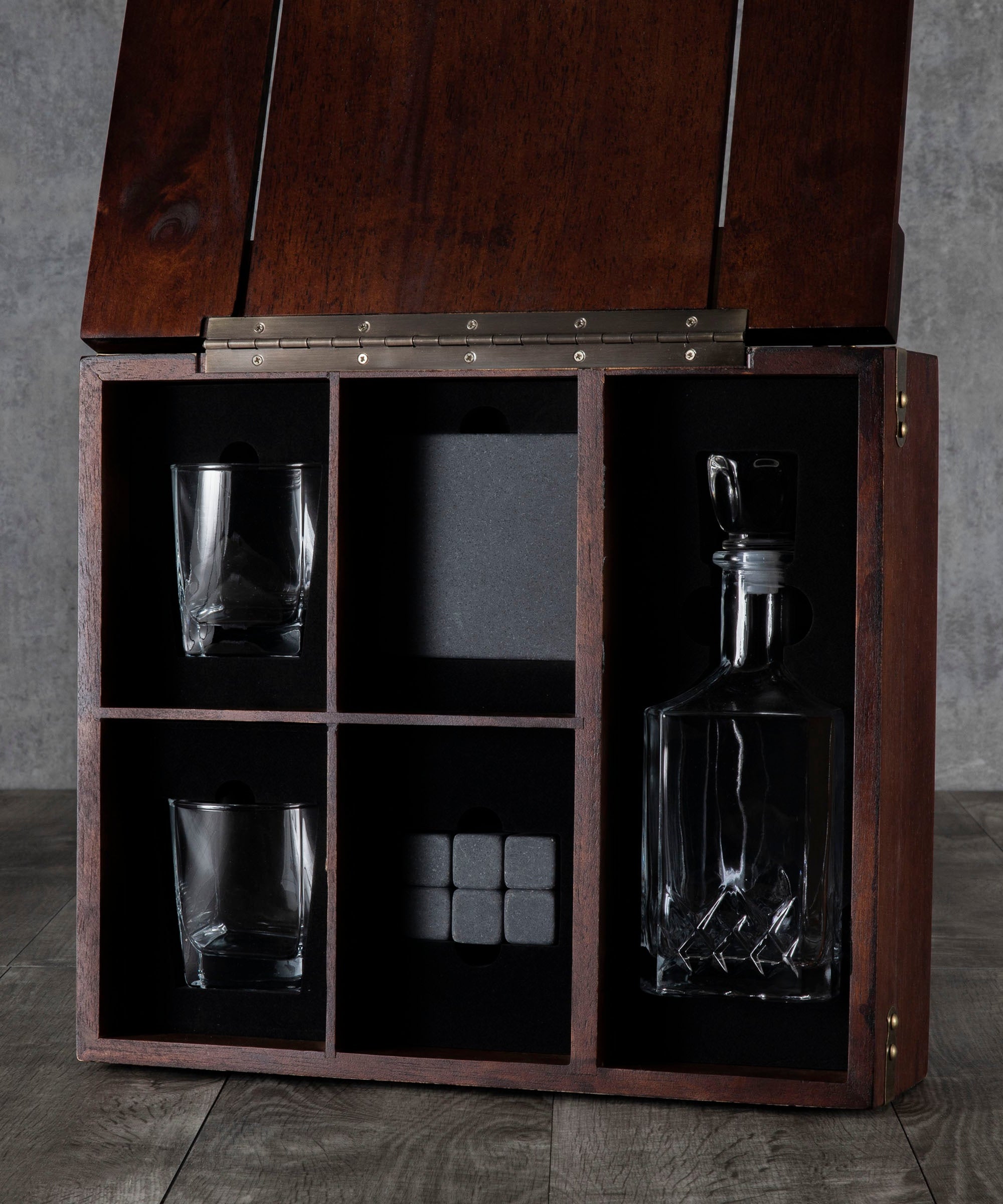 Whiskey Box Gift Set with Decanter