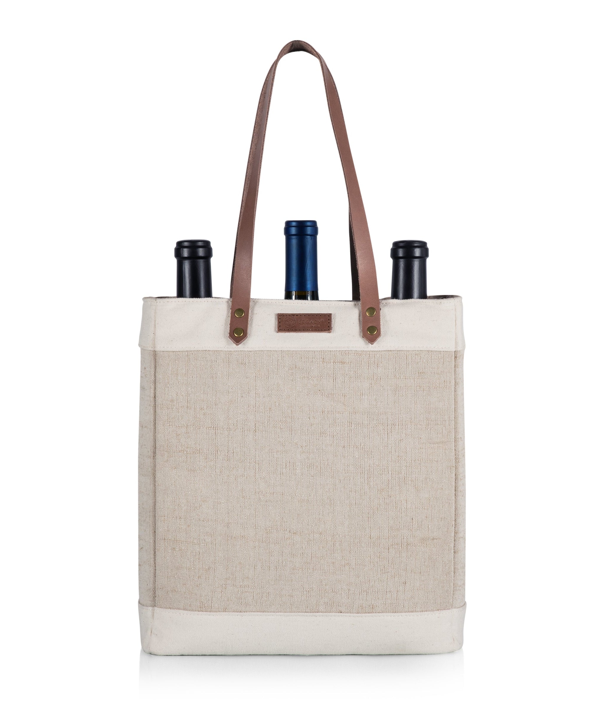Pinot Jute 3 Bottle Insulated Wine Bag