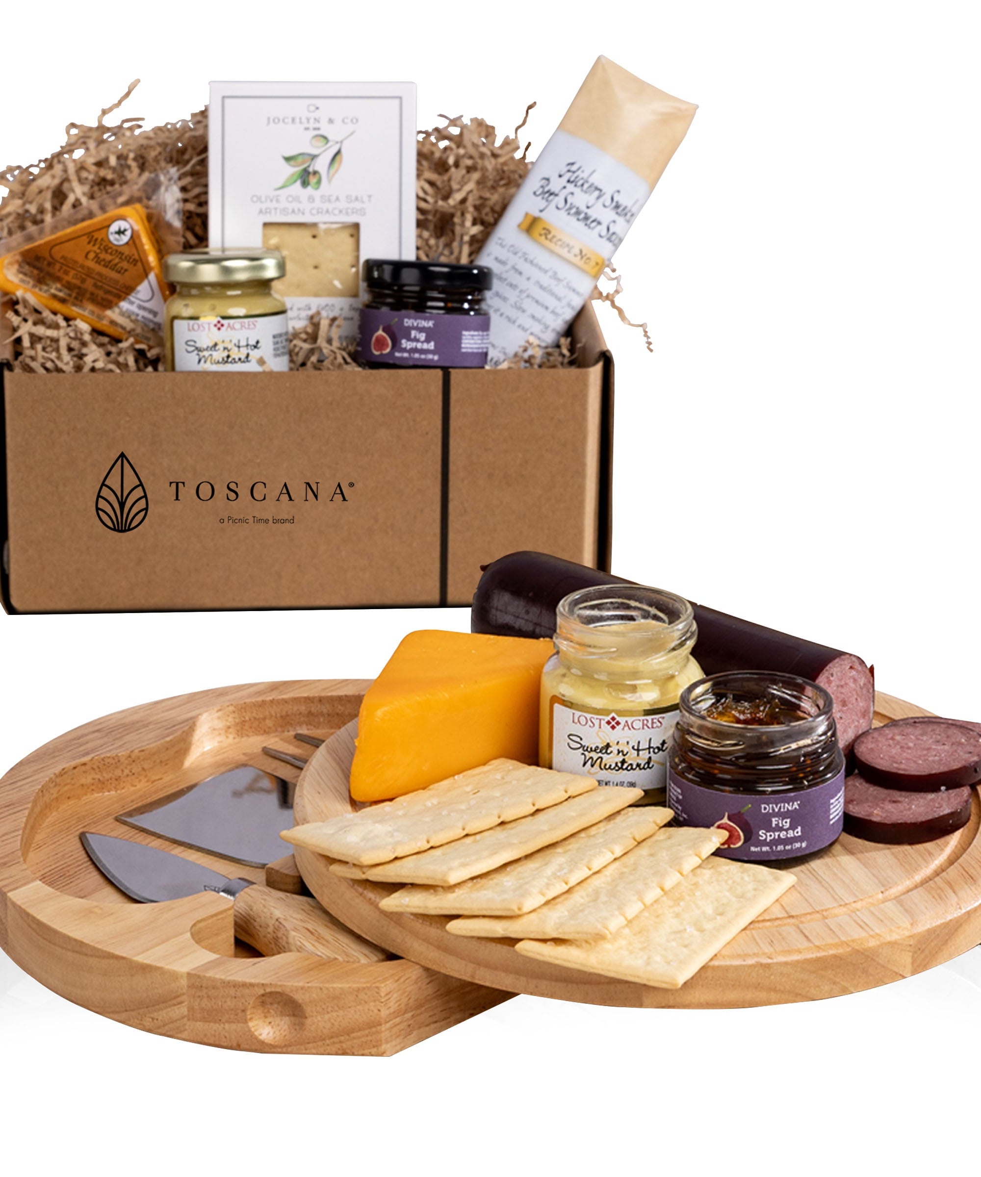 Brie Cheese Board with Gourmet Gift Pack