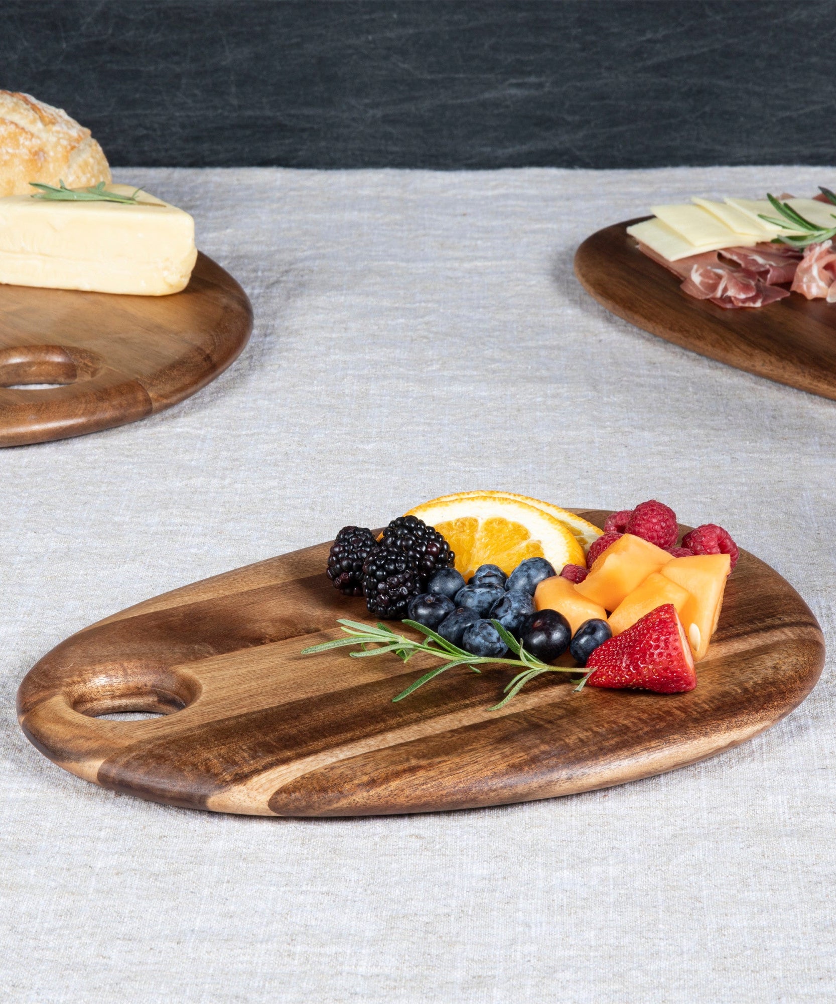 Pebble Shaped Acacia Serving Board 12" x 9"