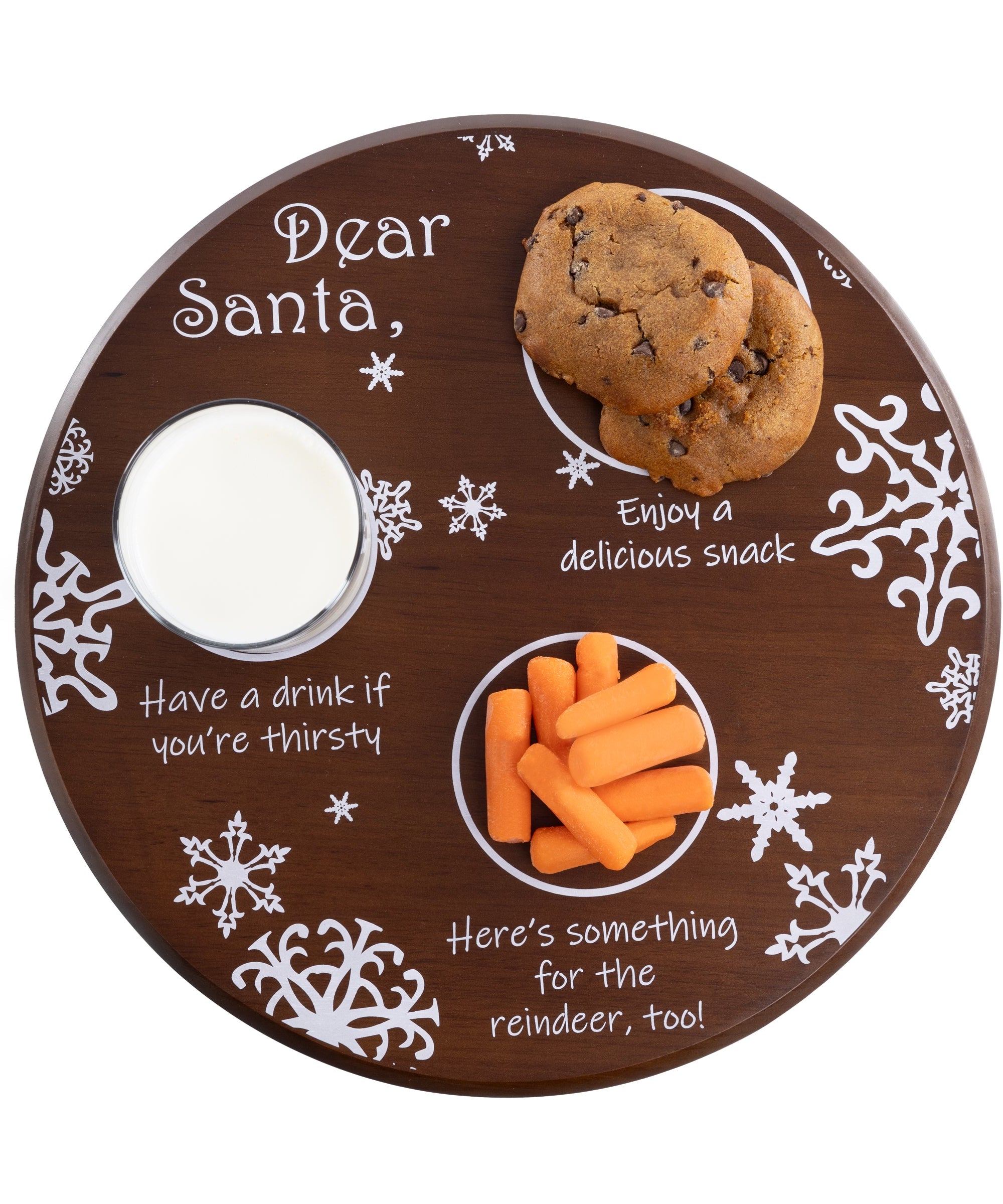 Dear Santa Milk & Cookies Serving Tray